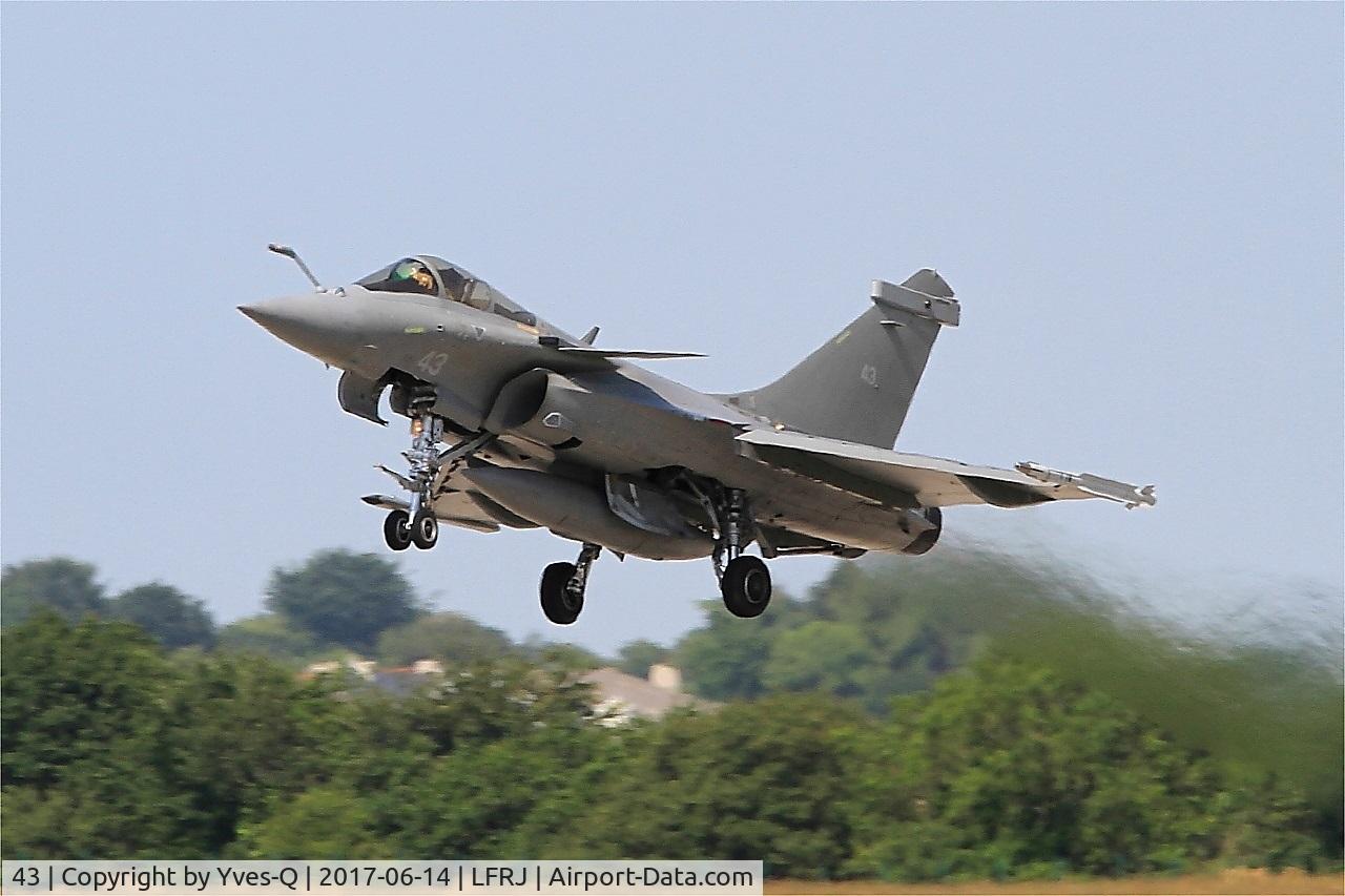 43, 2015 Dassault Rafale M C/N 43, Dassault Rafale M, Take off rwy 26, Landivisiau naval air base (LFRJ) Tiger Meet 2017