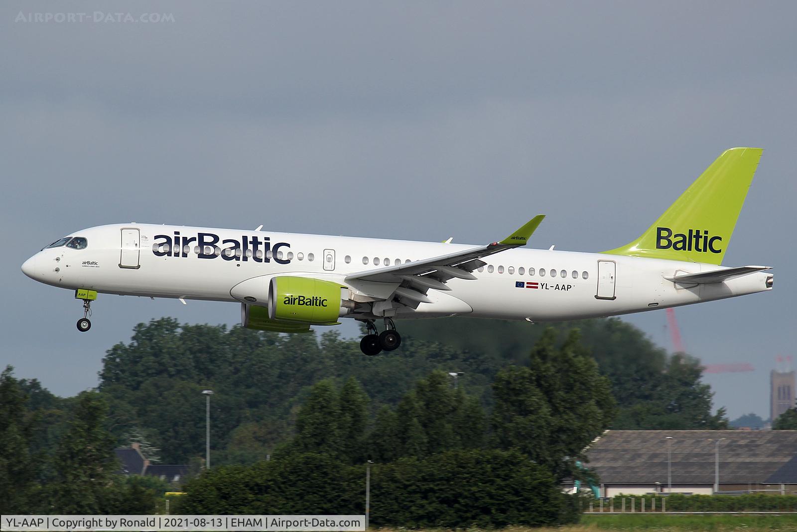 YL-AAP, 2019 Airbus A220-300 C/N 55051, at spl