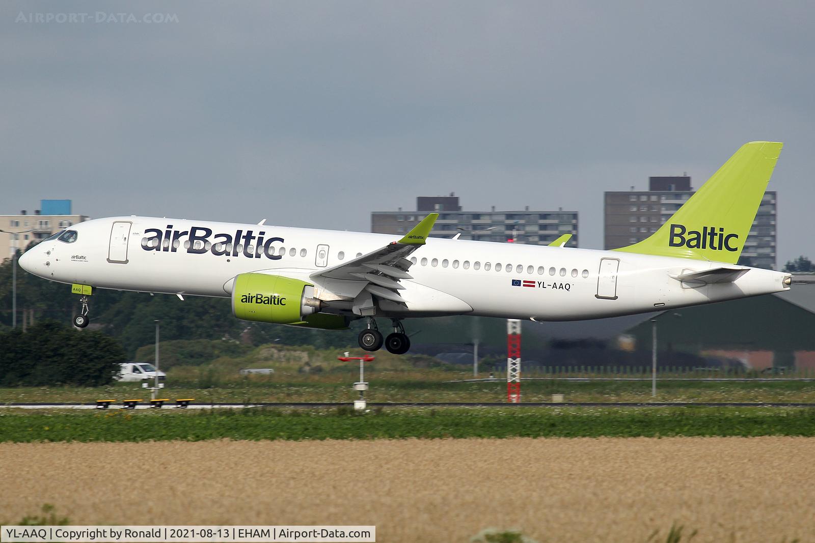 YL-AAQ, 2019 Airbus A220-300 C/N 55052, at spl
