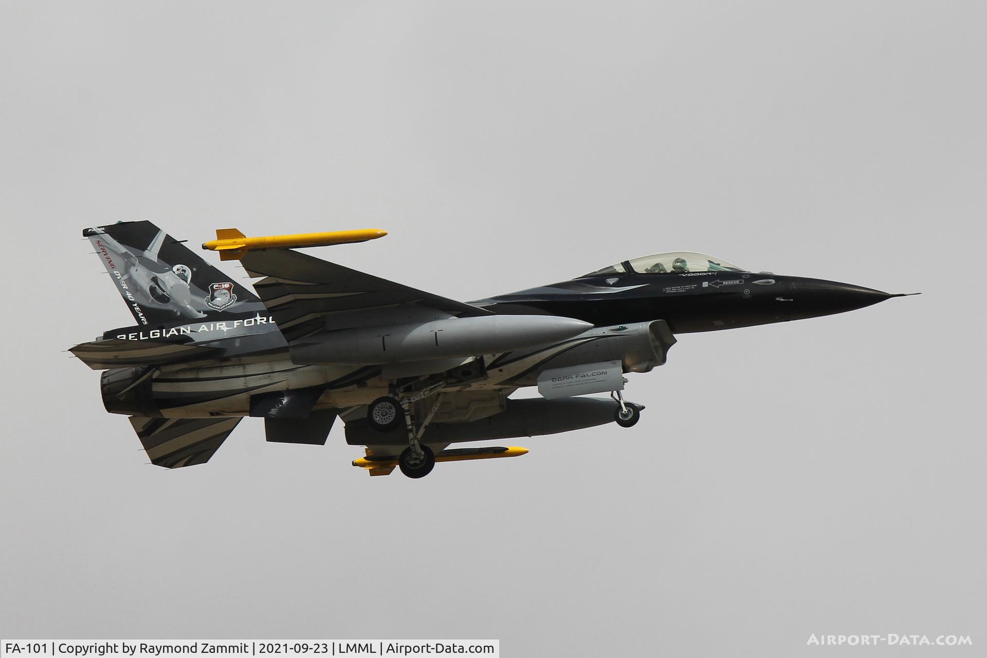 FA-101, SABCA F-16AM Fighting Falcon C/N 6H-101, F-16AM Fighting Falcon FA-101 Belgian Air Force participated in the Mlta International Airshow 2021.