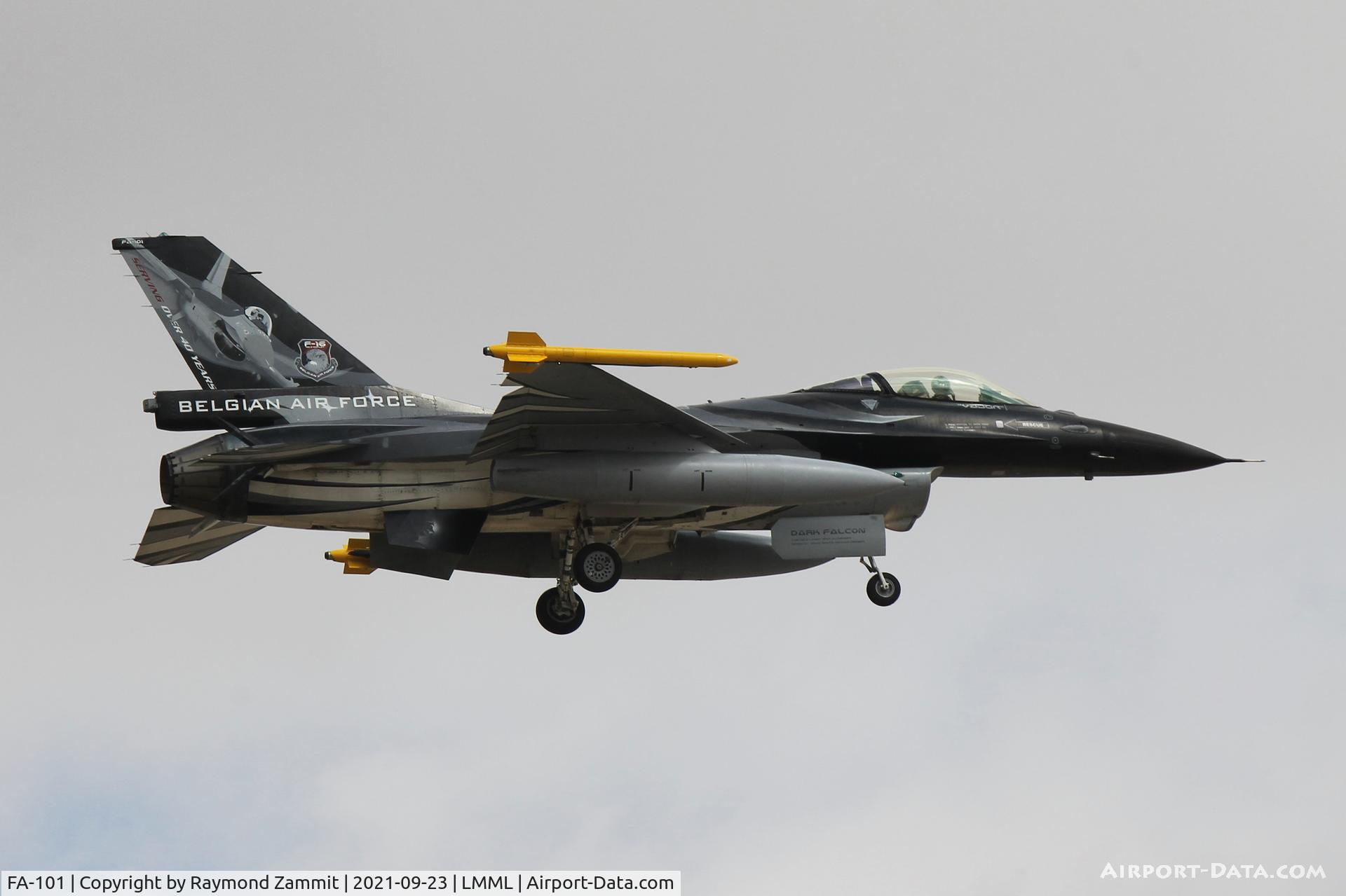 FA-101, SABCA F-16AM Fighting Falcon C/N 6H-101, F-16AM Fighting Falcon FA-101 of the Royal Belgian Air Force seen here landing in Malta to participate in the Malta International Airshow 2021.