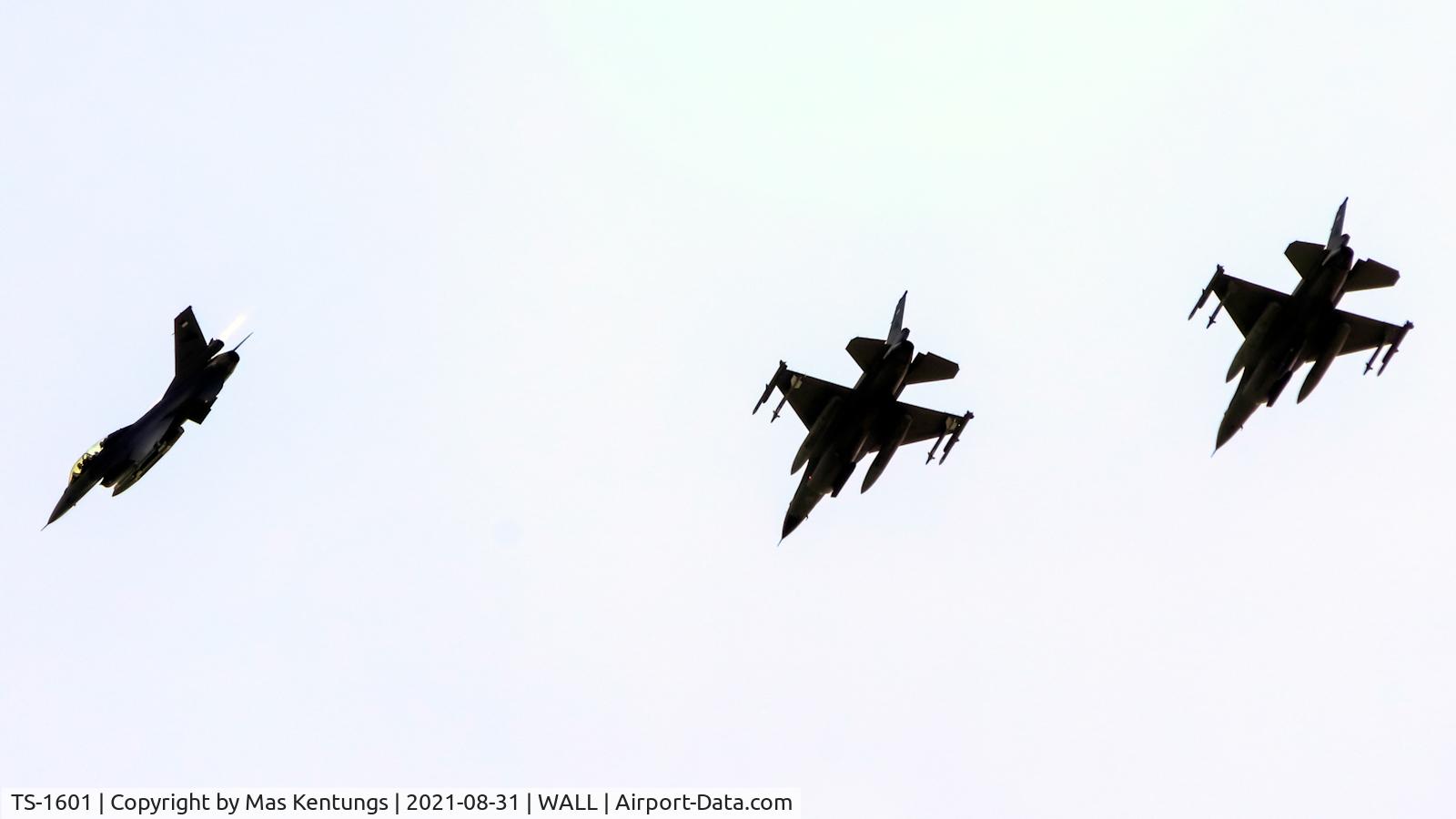 TS-1601, General Dynamics F-16B C/N 1B-1, Lembing flight formation
