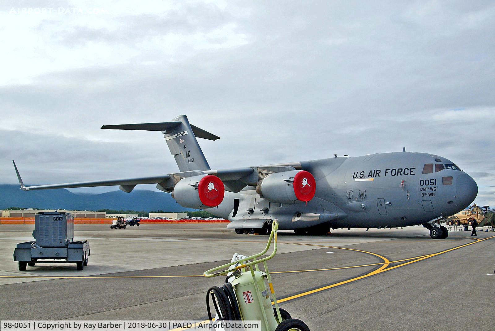 98-0051, 1999 Boeing C-17A Globemaster III C/N 50055/P-51, 98-0051   (80051) McDonnell Douglas C-17A Globemaster III [P-51] (United States Air Force) Elmendorf AFB~N 30/06/2018