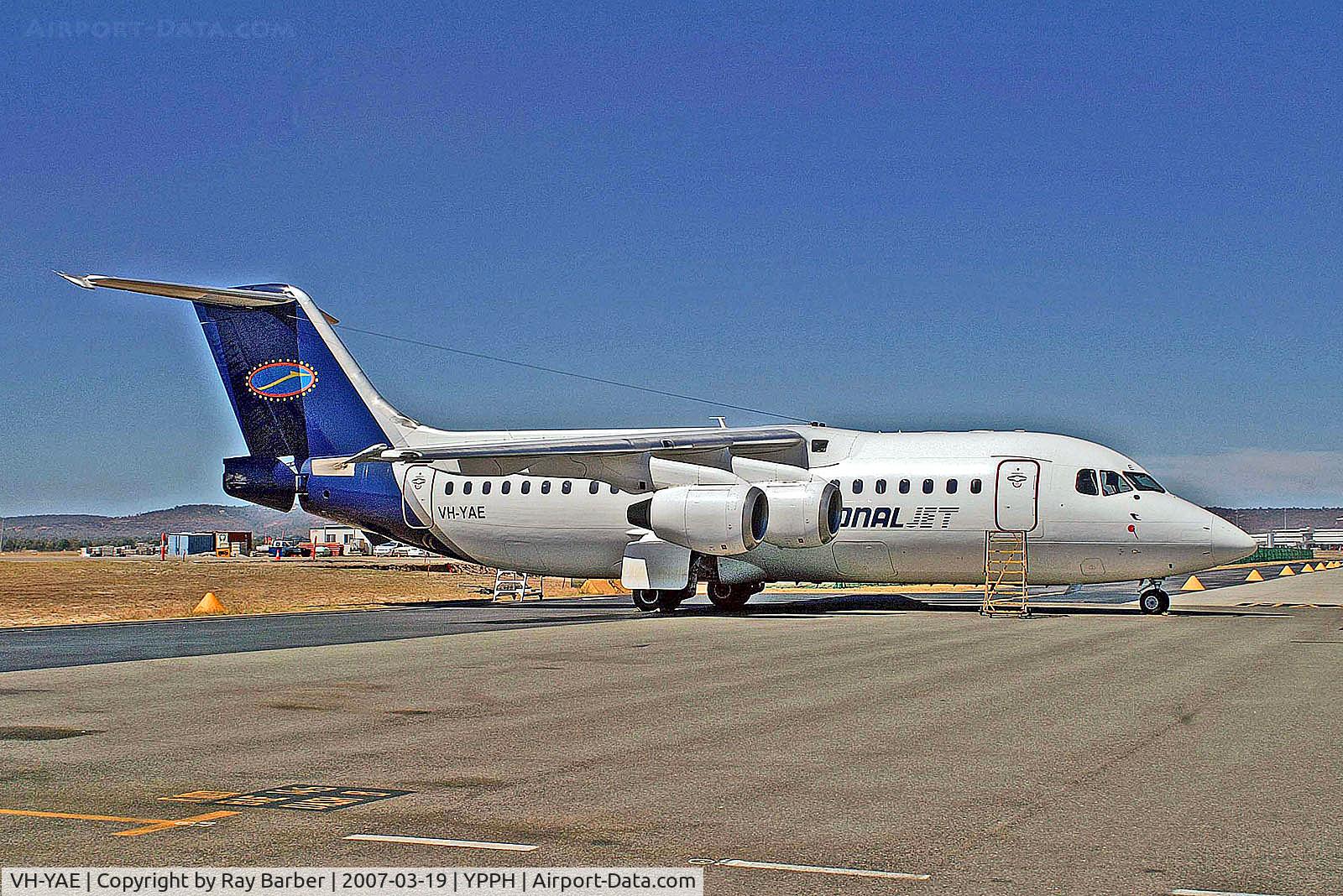 VH-YAE, 1988 British Aerospace BAe.146-200A C/N E2107, VH-YAE   BAe 146-200 [E2107] (National Jet Systems) Perth-Int'l~VH 29/03/2007