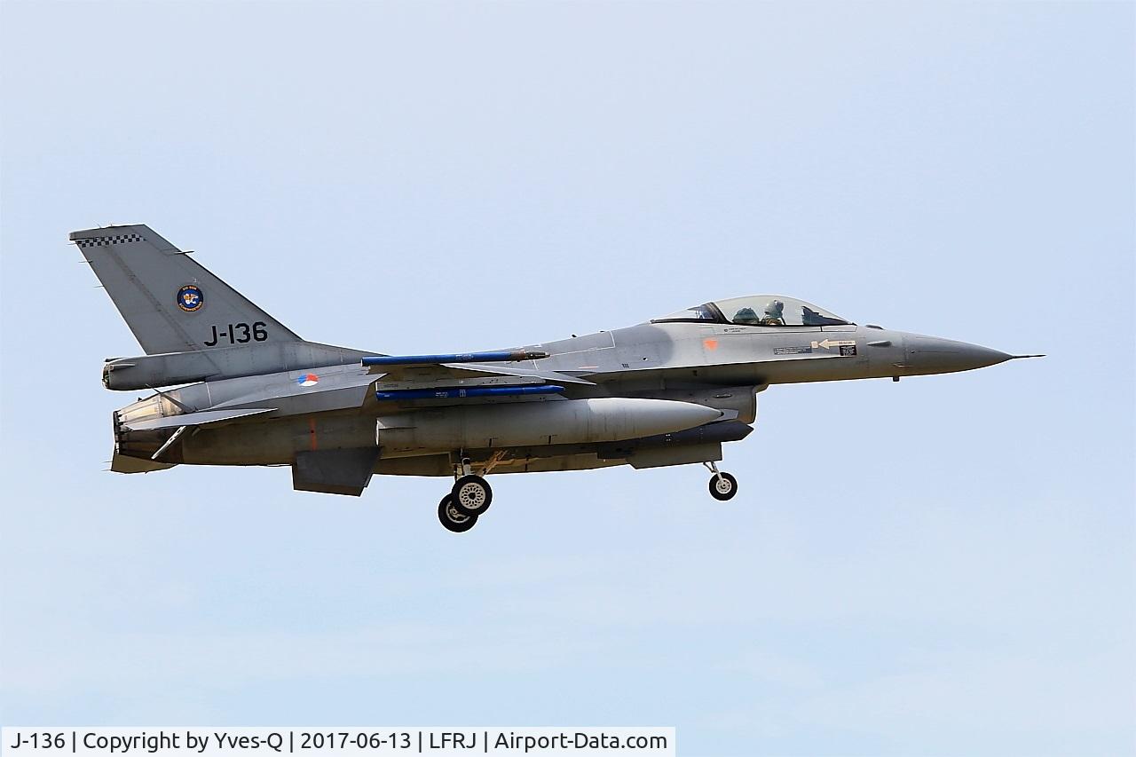 J-136, Fokker F-16AM Fighting Falcon C/N 6D-126, Fokker F-16AM Fighting Falcon, On final rwy 08, Landivisiau Naval Air Base (LFRJ) Tiger Meet 2017