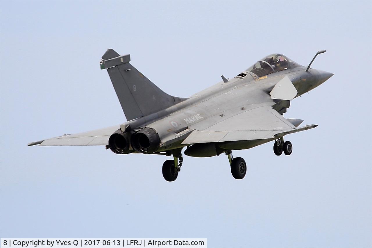 8, Dassault Rafale M C/N 8, Dassault Rafale M, On final rwy 08, Landivisiau Naval Air Base (LFRJ) Tiger Meet 2017