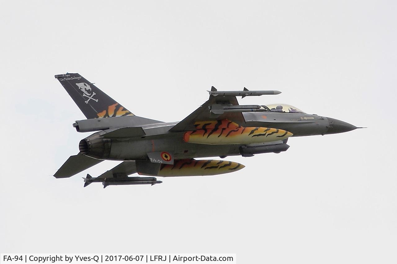 FA-94, SABCA F-16AM Fighting Falcon C/N 6H-94, SABCA F-16AM Fighting Falcon, Take off rwy 26, Landivisiau Naval Air Base (LFRJ) Tiger Meet 2017