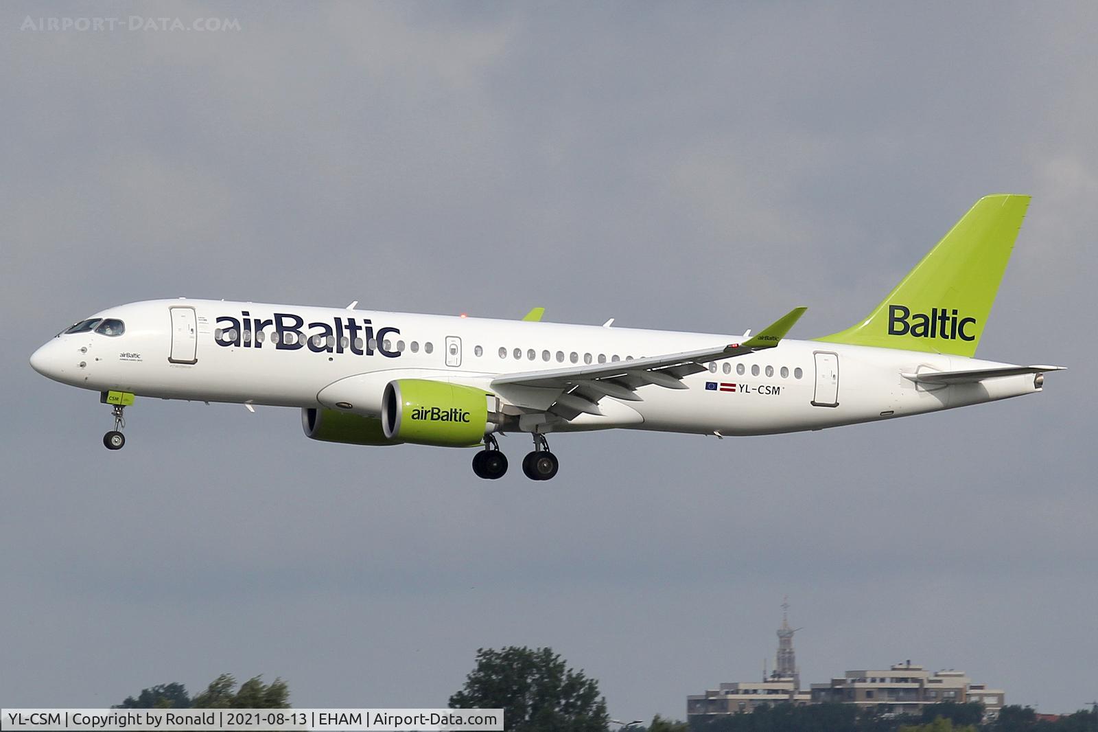 YL-CSM, 2018 Airbus A220-300 C/N 55042, at spl