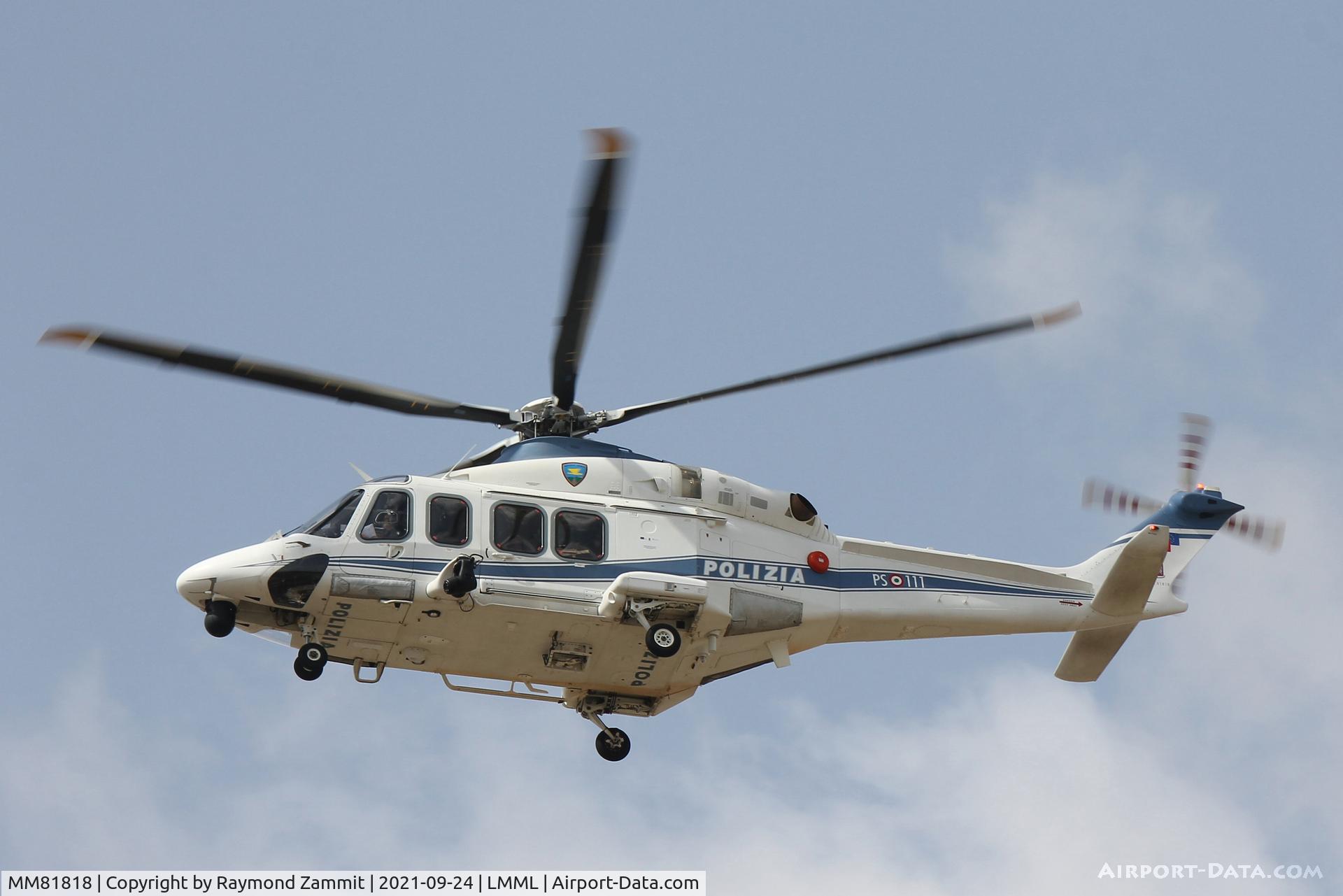 MM81818, 2015 AgustaWestland UH-139C C/N 31515, AwgustaWestland AW-139 MM81818/PS-111 of Polizia di Stato (Italian Police Force).