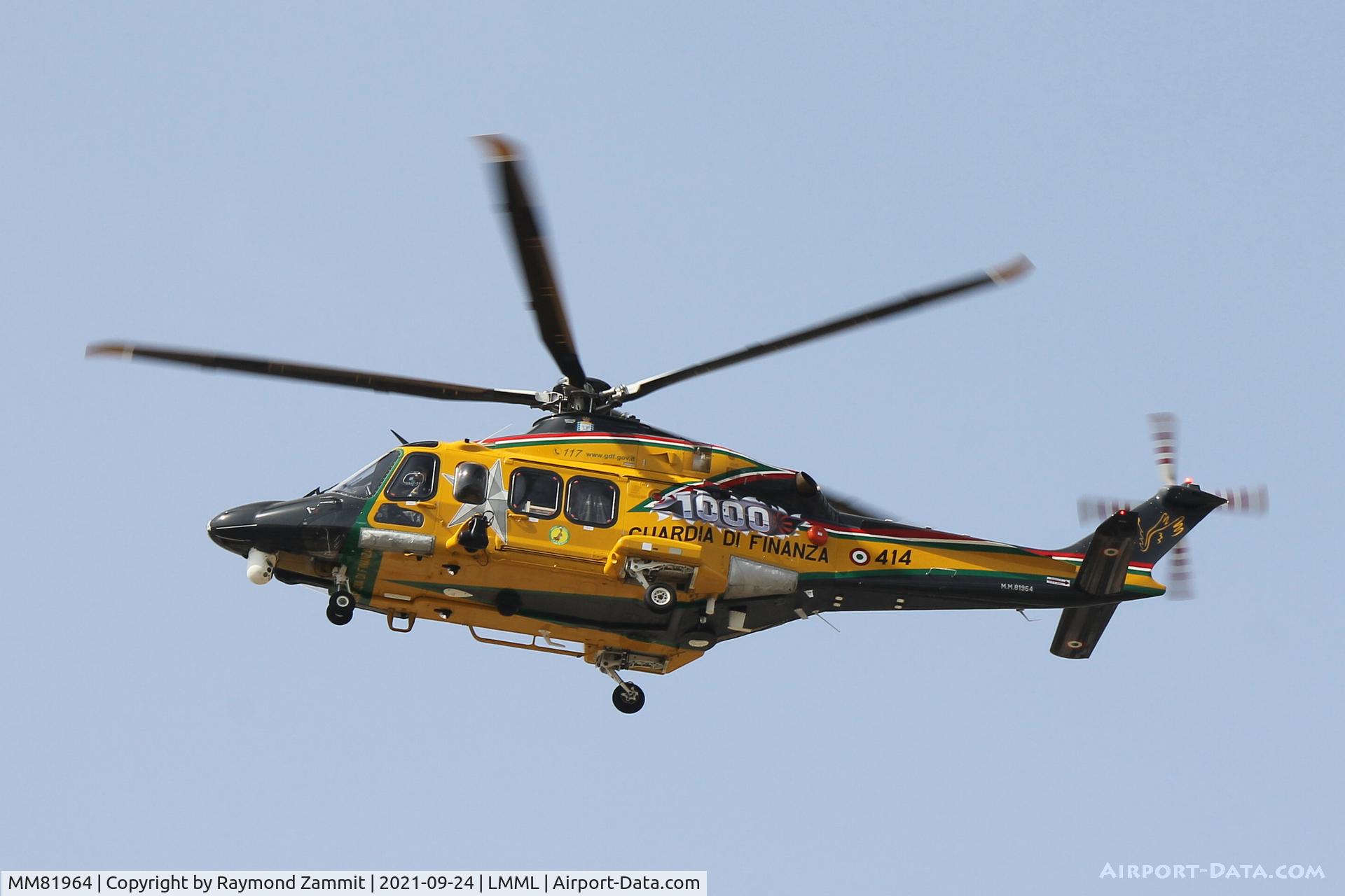 MM81964, AgustaWestland AW-139 C/N 31874, AwgustaWestland AW-139 MM81964/GF-414 Guardia di Finanza
(Italian Customs)