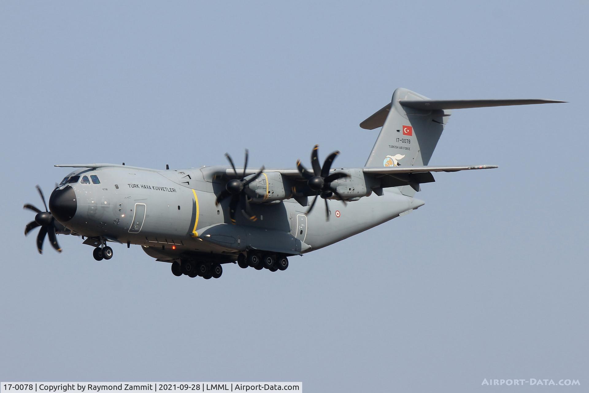 17-0078, Airbus A400M C/N 078, Airbus A400M Atlas 17-0078 Turkish Air Force