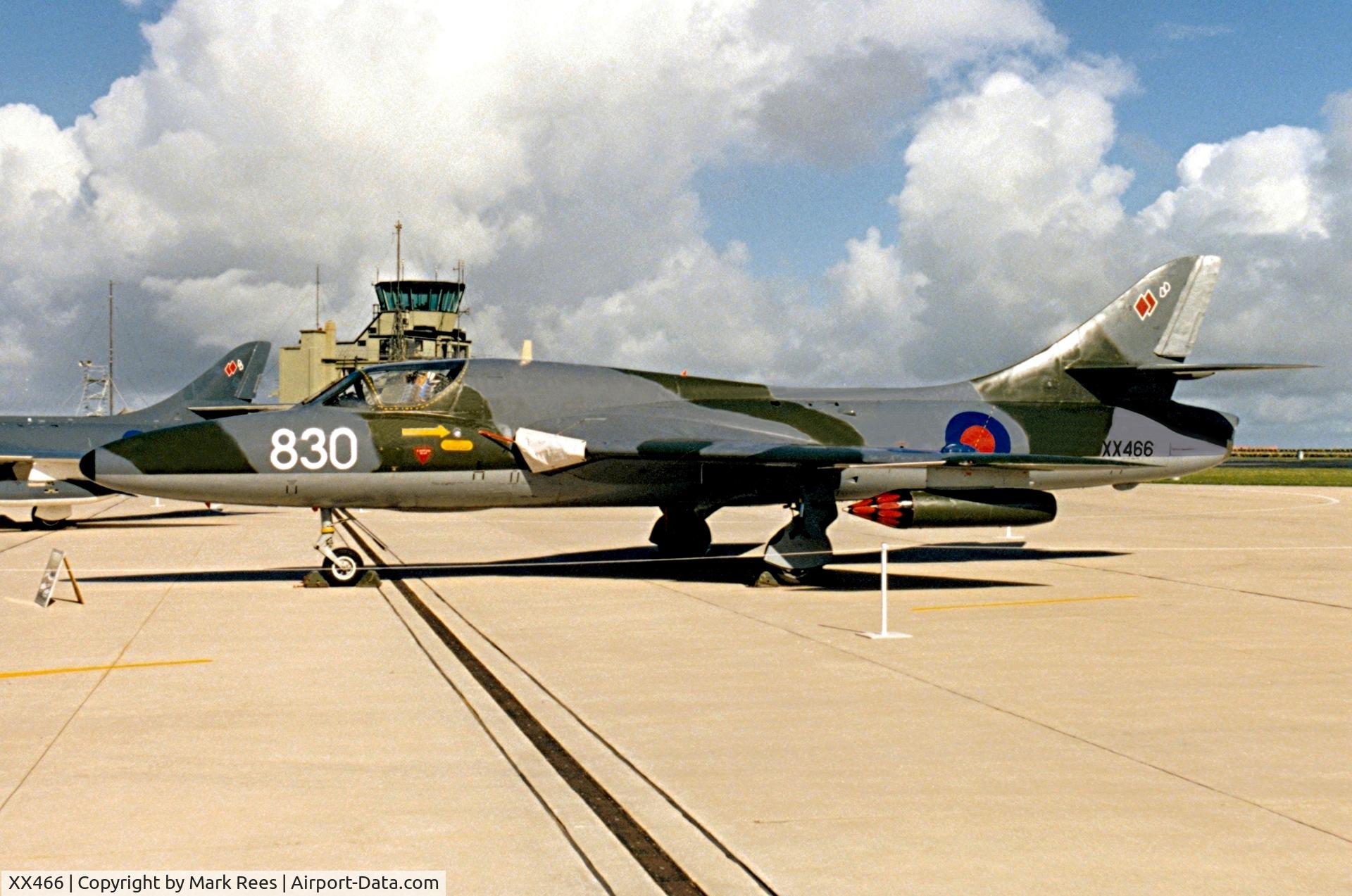 XX466, 1959 Hawker Hunter T.66B C/N 41H/695453, SAH Culdrose 1988