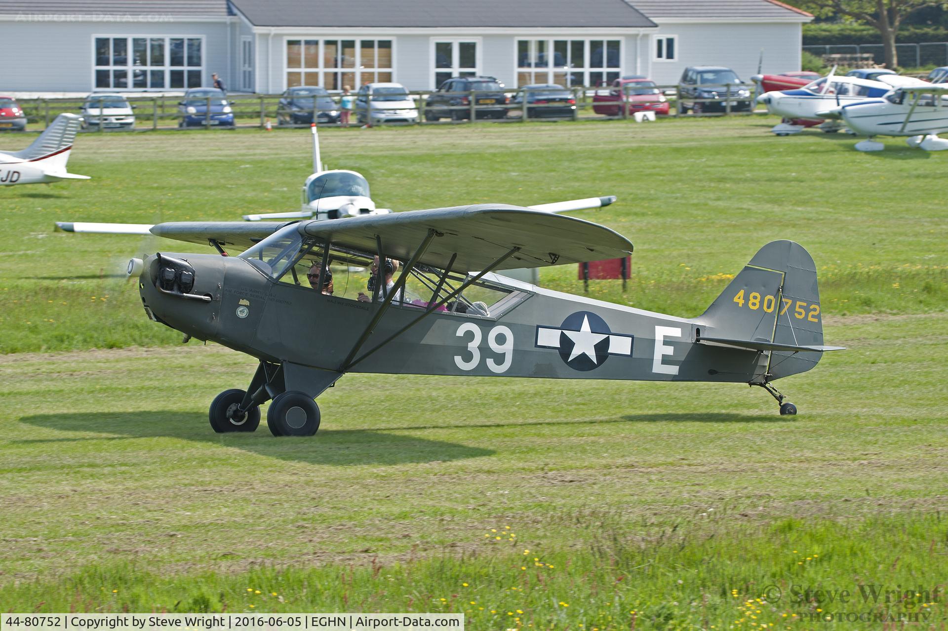 44-80752, 1944 Piper L-4J Grasshopper (J3C-65D) C/N 13048, Sandown Airport, Isle of Wight UK
