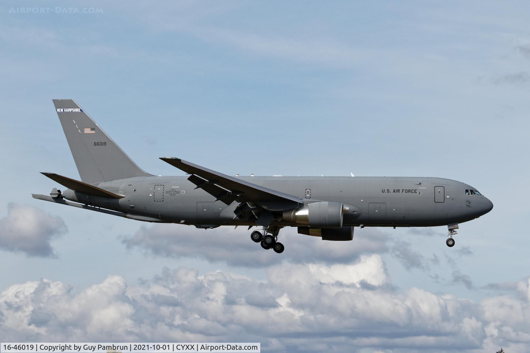 16-46019, 2016 Boeing KC-46A Pegasus (767-2LKC) C/N 34138, Landing on 07