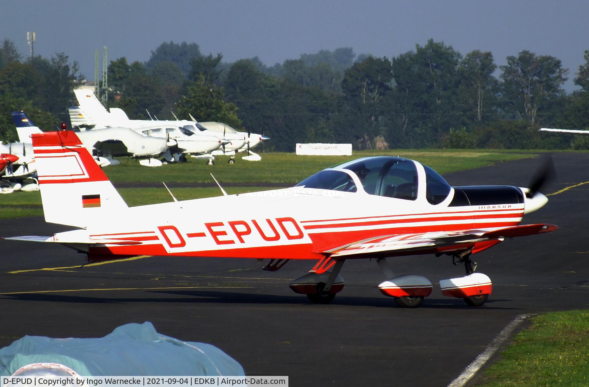 D-EPUD, Bolkow Bo.209 Monsun 160RV C/N 196, Bölkow Bo 209 Monsun 160RV at Bonn-Hangelar airfield during the Grumman Fly-in 2021