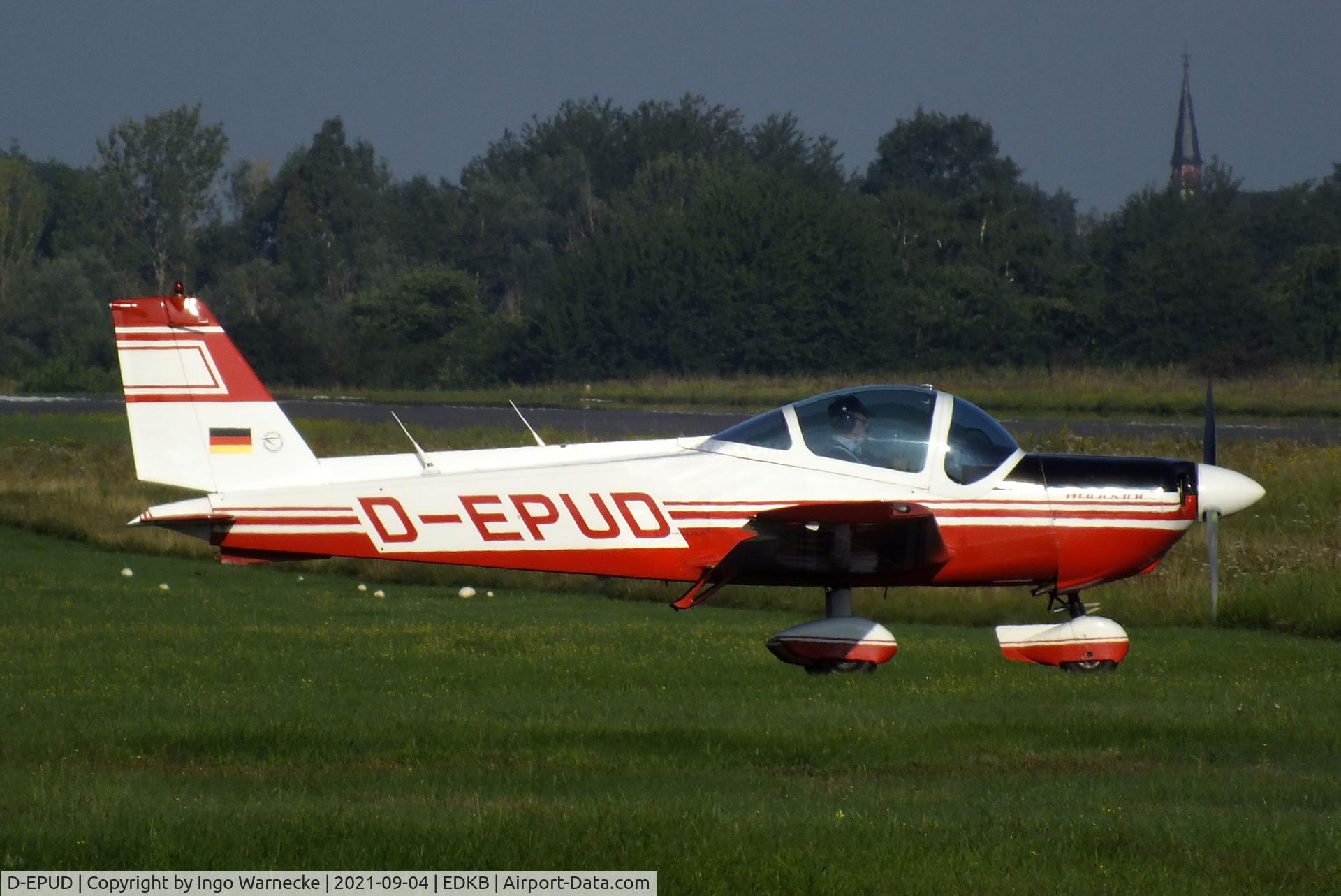 D-EPUD, Bolkow Bo.209 Monsun 160RV C/N 196, Bölkow Bo 209 Monsun 160RV at Bonn-Hangelar airfield during the Grumman Fly-in 2021