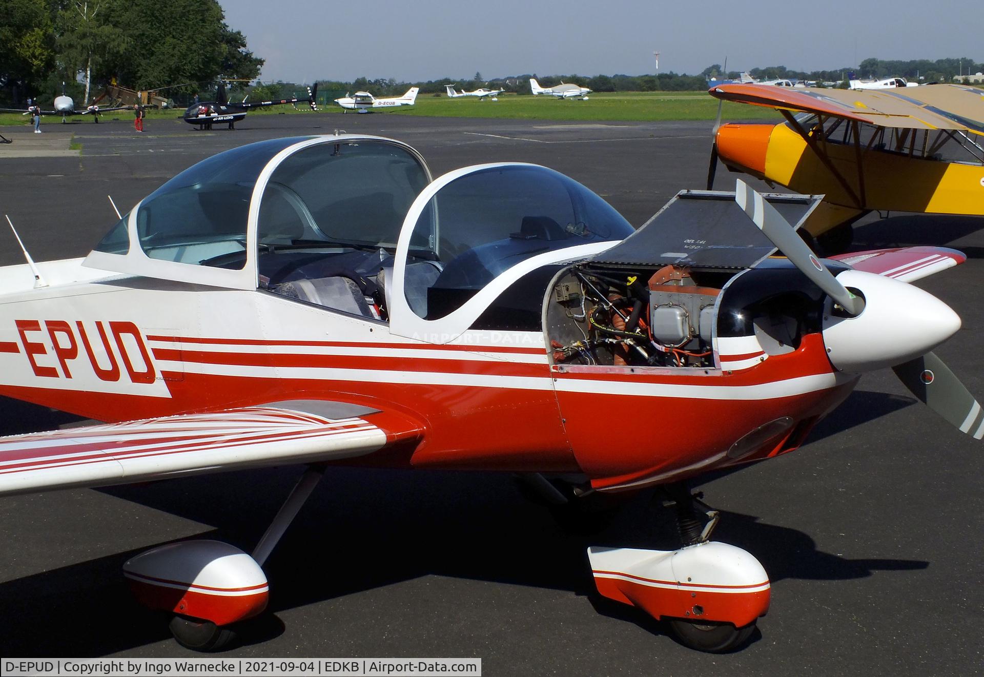 D-EPUD, Bolkow Bo.209 Monsun 160RV C/N 196, Bölkow Bo 209 Monsun 160RV at Bonn-Hangelar airfield during the Grumman Fly-in 2021