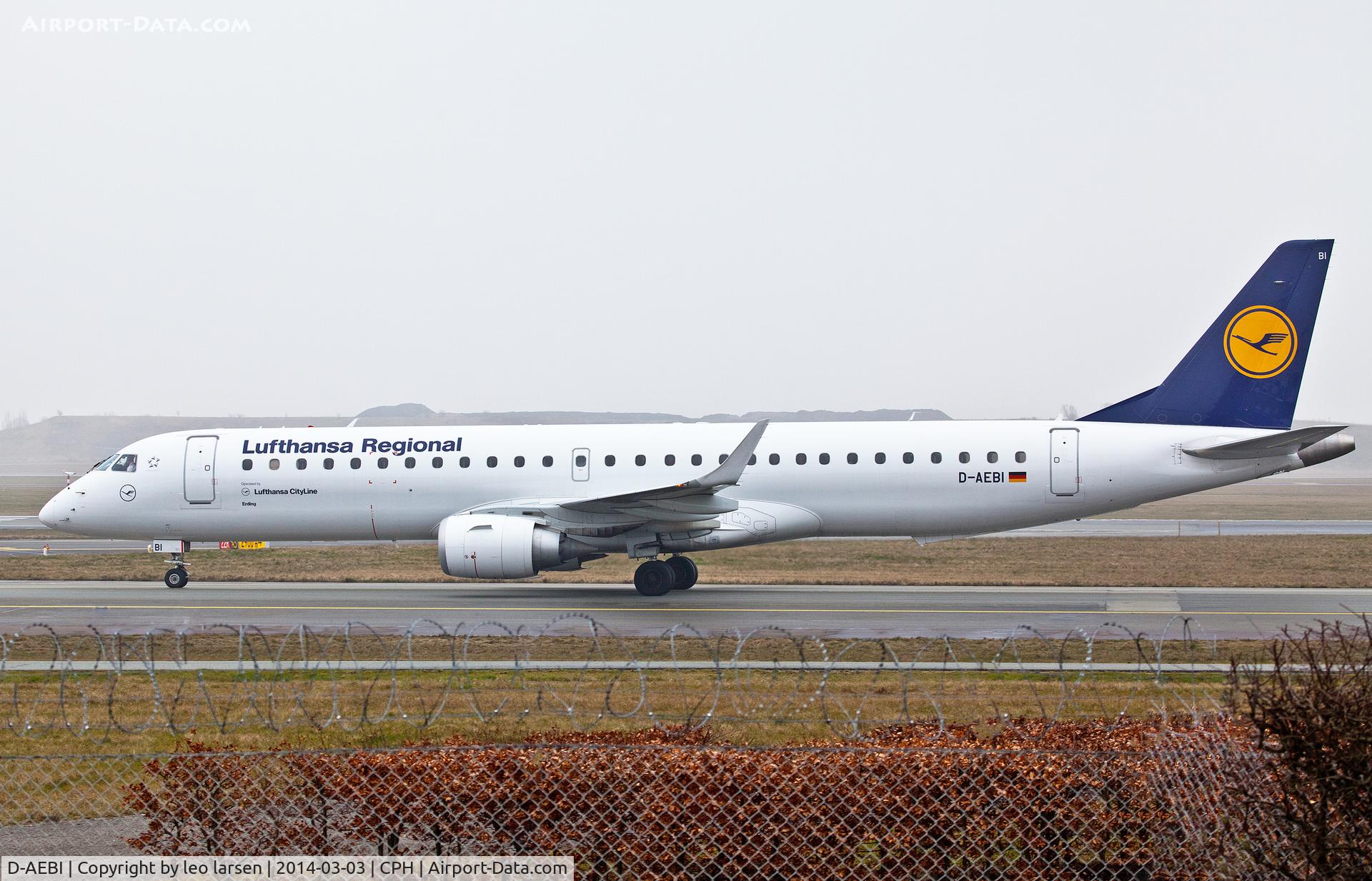 D-AEBI, 2011 Embraer 195LR (ERJ-190-200LR) C/N 19000464, Copenhagen 3.3.2014
