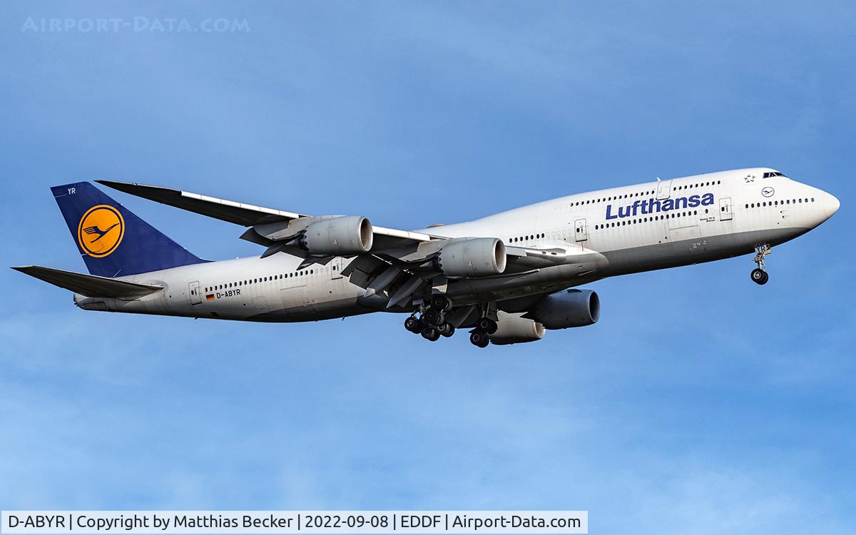 D-ABYR, 2014 Boeing 747-830 C/N 37842, D-ABYR