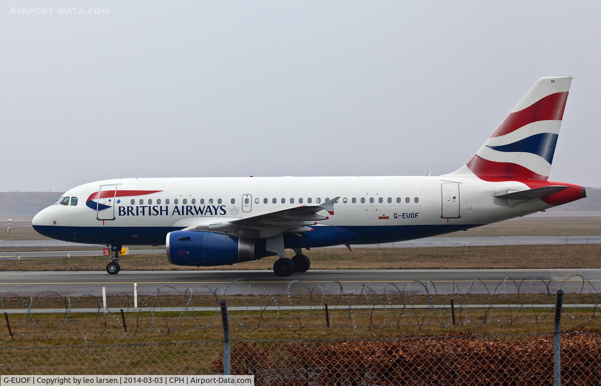 G-EUOF, 2001 Airbus A319-131 C/N 1590, Copenhagen 3.3.2014