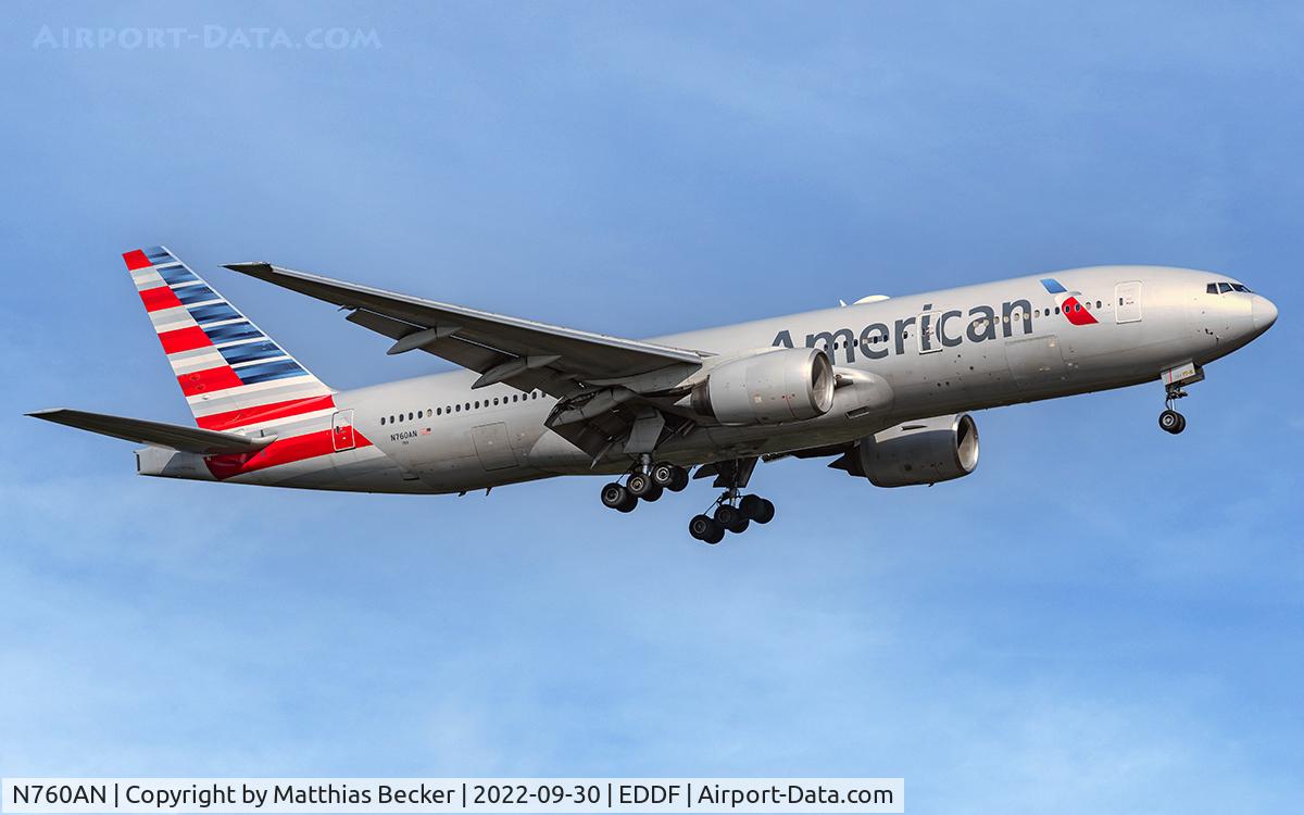 N760AN, 2002 Boeing 777-223 C/N 31477, N760AN