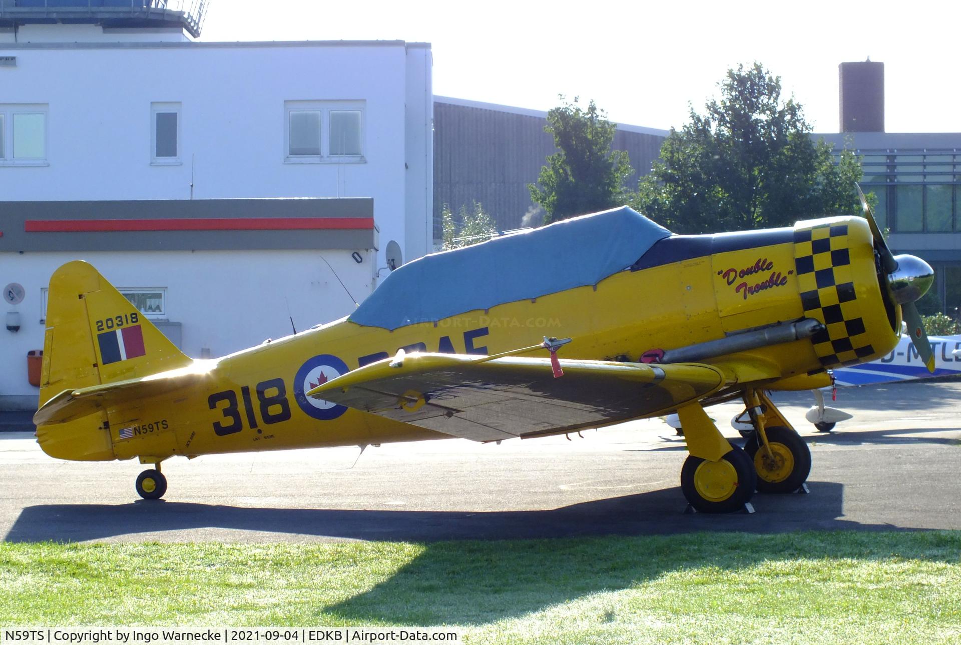 N59TS, 1952 Canadian Car & Foundry Harvard MK IV C/N CCF4-109, Canadian Car & Foundry Harvard Mk4 (North American T-6) at Bonn-Hangelar airfield during the Grumman Fly-in 2021