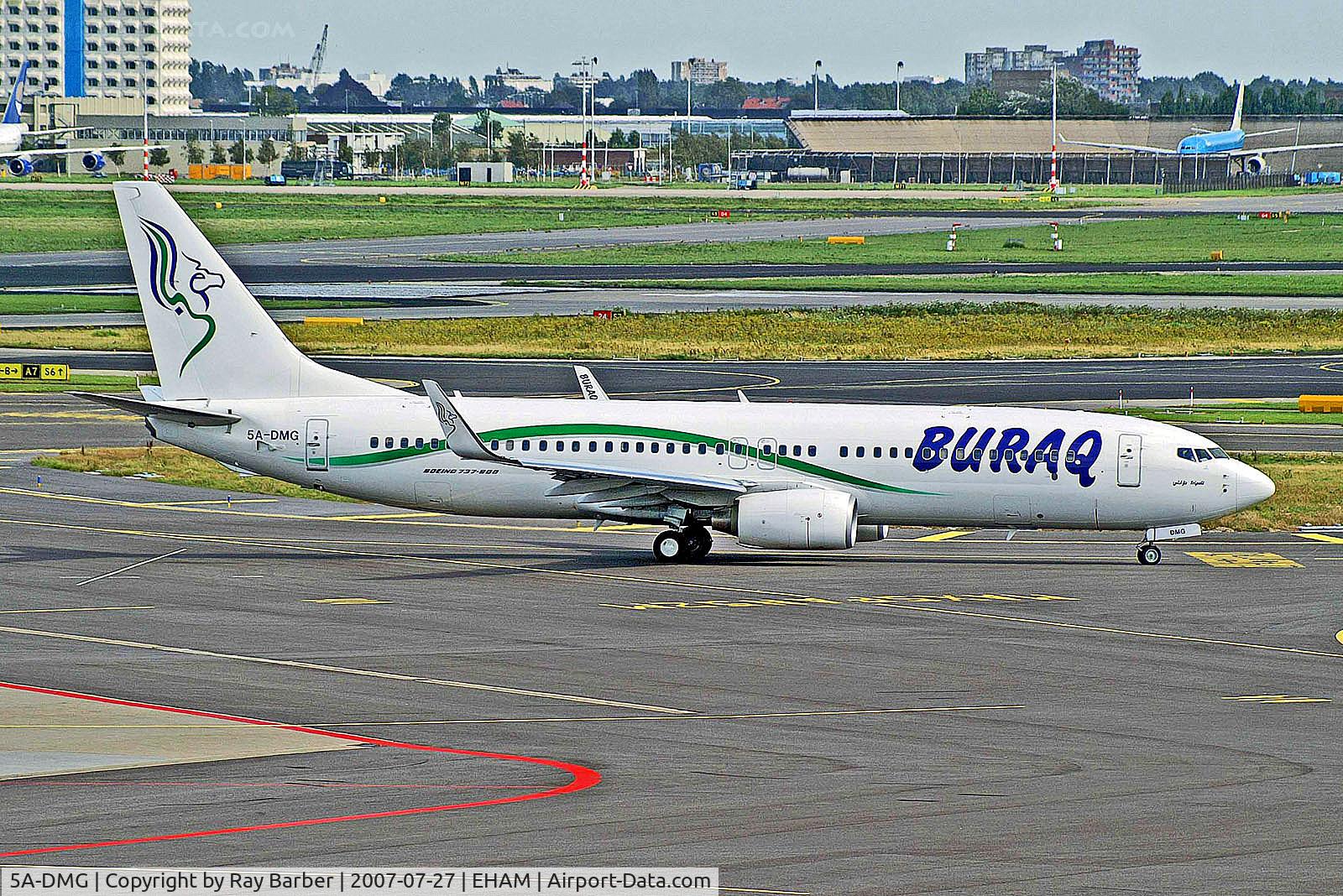 5A-DMG, 2006 Boeing 737-8GK C/N 34948/2074, 5A-DMG   Boeing 737-8GK [34948] (Buraq Air Transport) Amsterdam-Schiphol~PH 27/07/2007