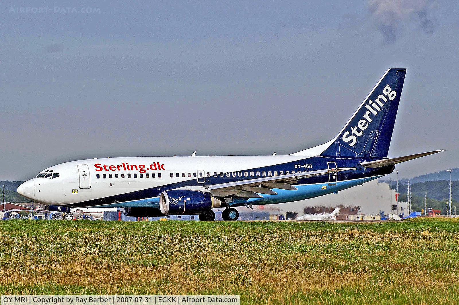 OY-MRI, 2001 Boeing 737-7L9 C/N 28014, OY-MRI   Boeing 737-7L9 [28014] (Sterling (European) Airways) Gatwick~G 31/07/2007