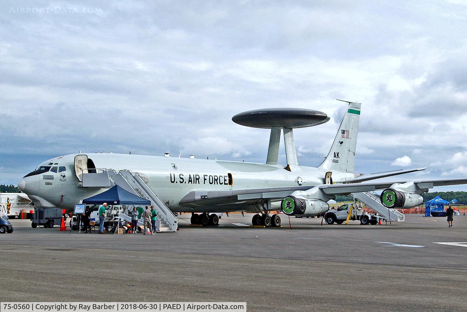 75-0560, 1975 Boeing E-3A Sentry C/N 21250, 75-0560   Boeing E-3B Sentry [21250] (United States Air Force) Elmendorf AFB~N 30/06/2018