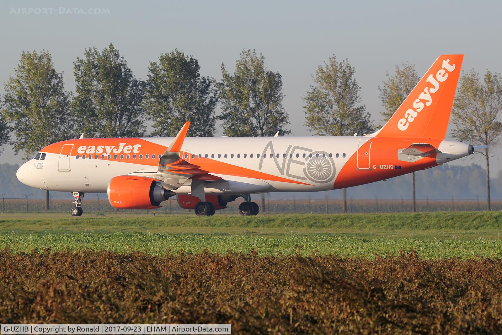G-UZHB, 2017 Airbus A320-251N C/N 7705, at spl