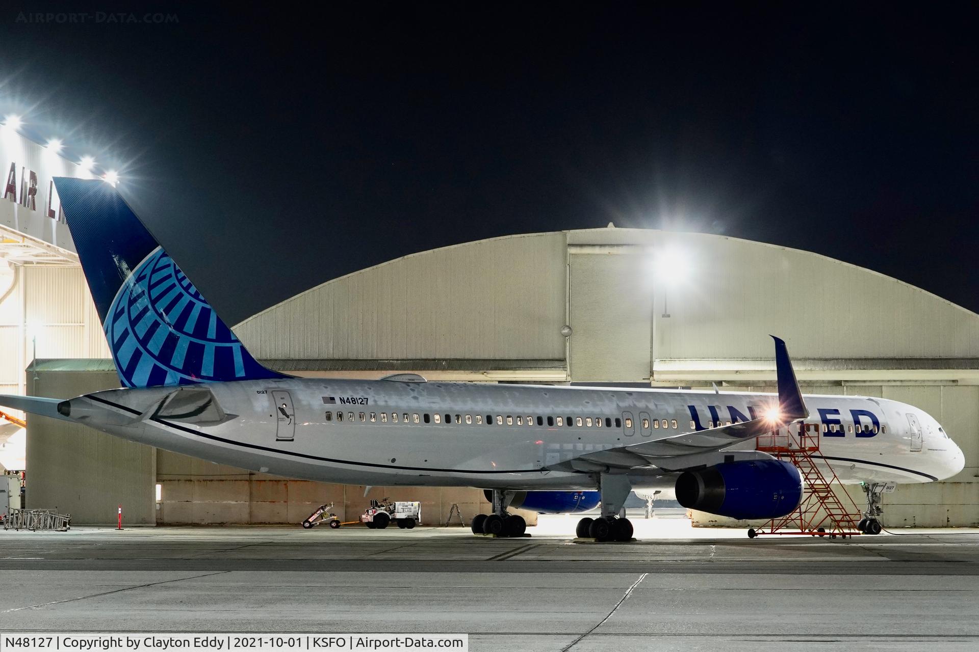 N48127, 1998 Boeing 757-224 C/N 28968, SFO 2021.