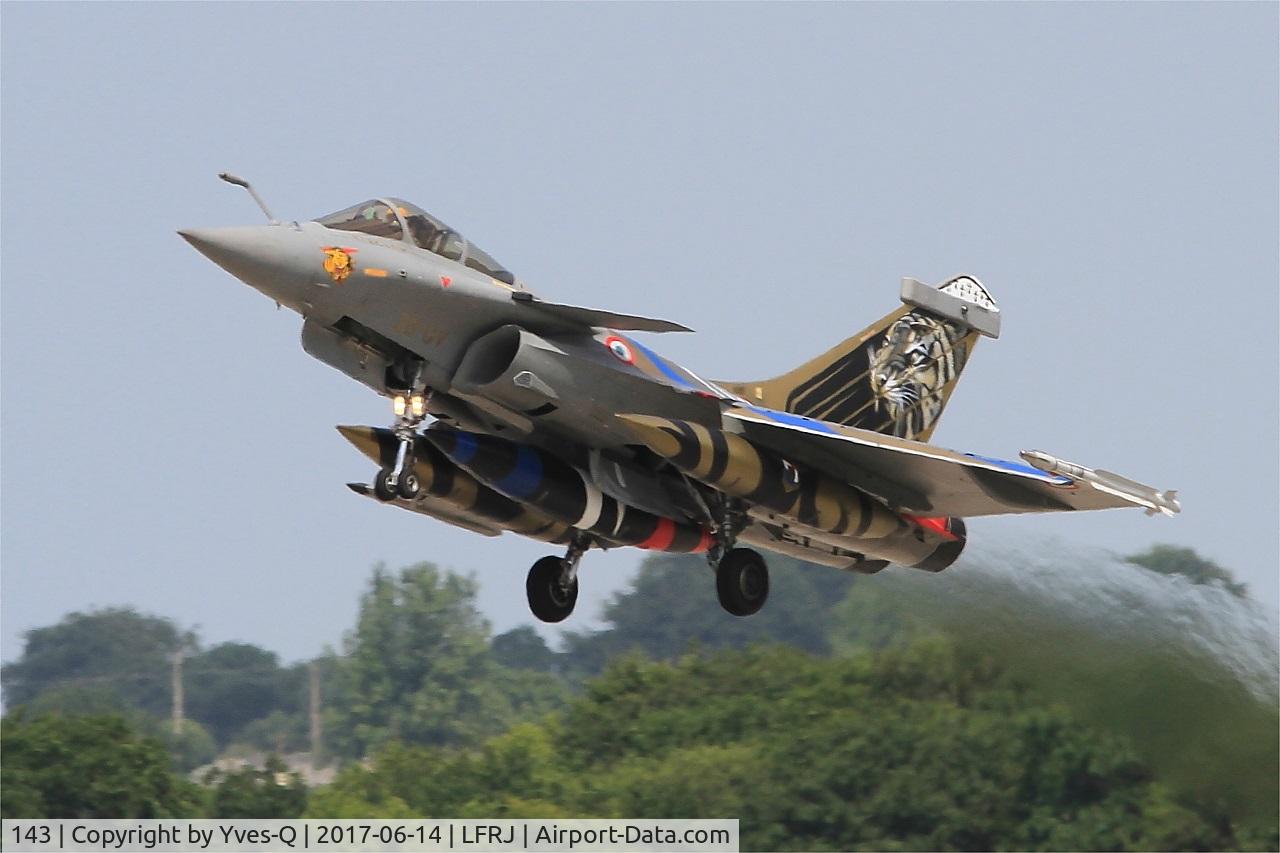 143, 2013 Dassault Rafale C C/N 143, Dassault Rafale C, Take off rwy 26, Landivisiau Naval Air Base (LFRJ) Tiger Meet 2017