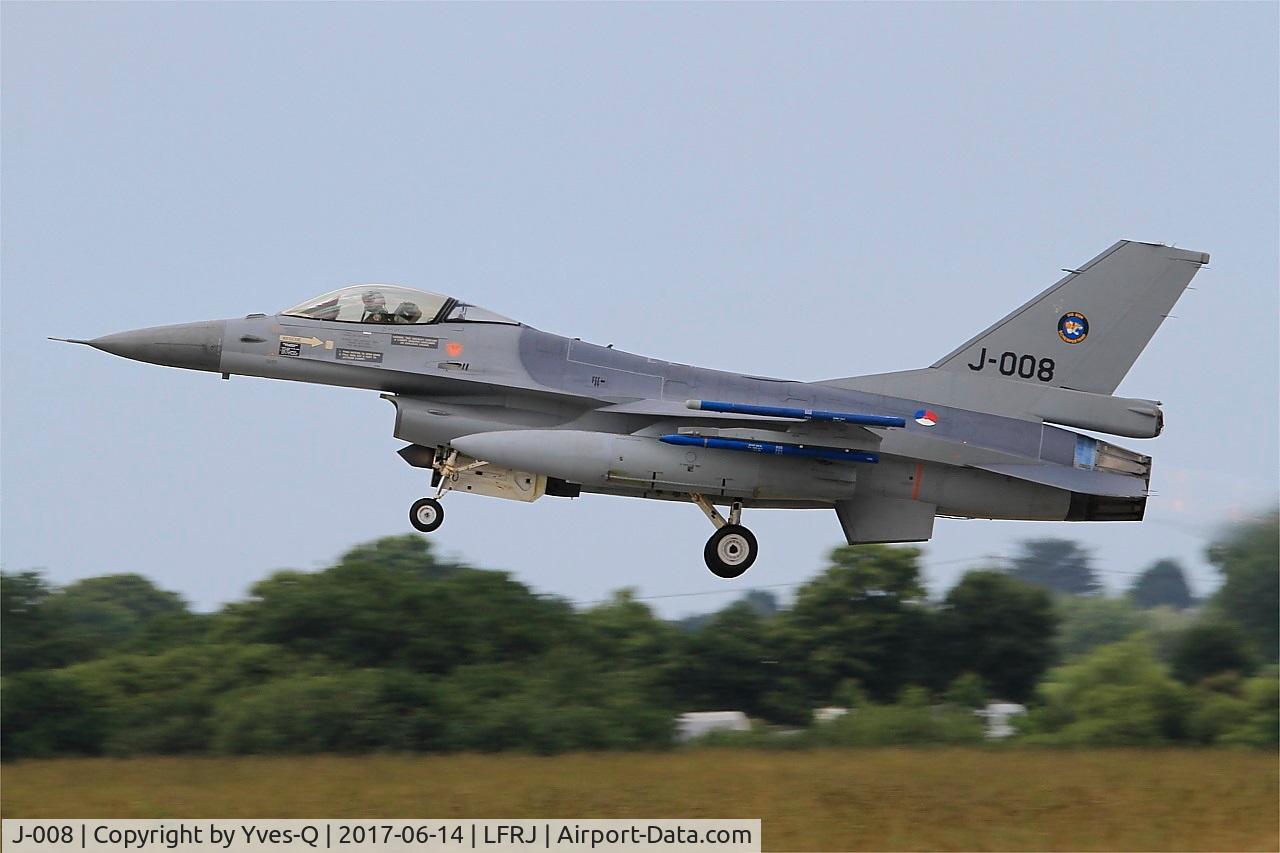 J-008, General Dynamics F-16AM Fighting Falcon C/N 6D-164, General Dynamics F-16AM Fighting Falcon, Take off rwy 26, Landivisiau Naval Air Base (LFRJ) Tiger Meet 2017