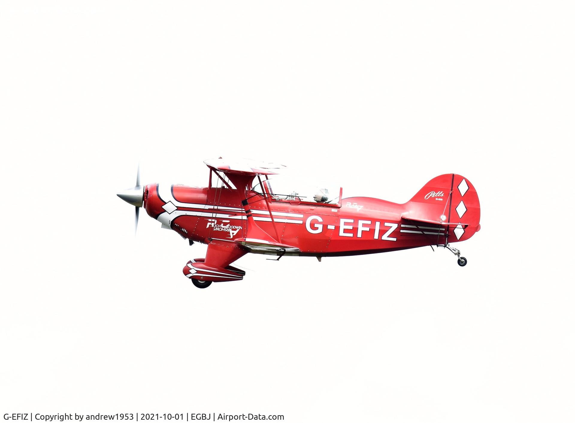 G-EFIZ, 1991 Aviat Pitts S-2B Special C/N 5224, G-EFIZ at Gloucestershire Airport.