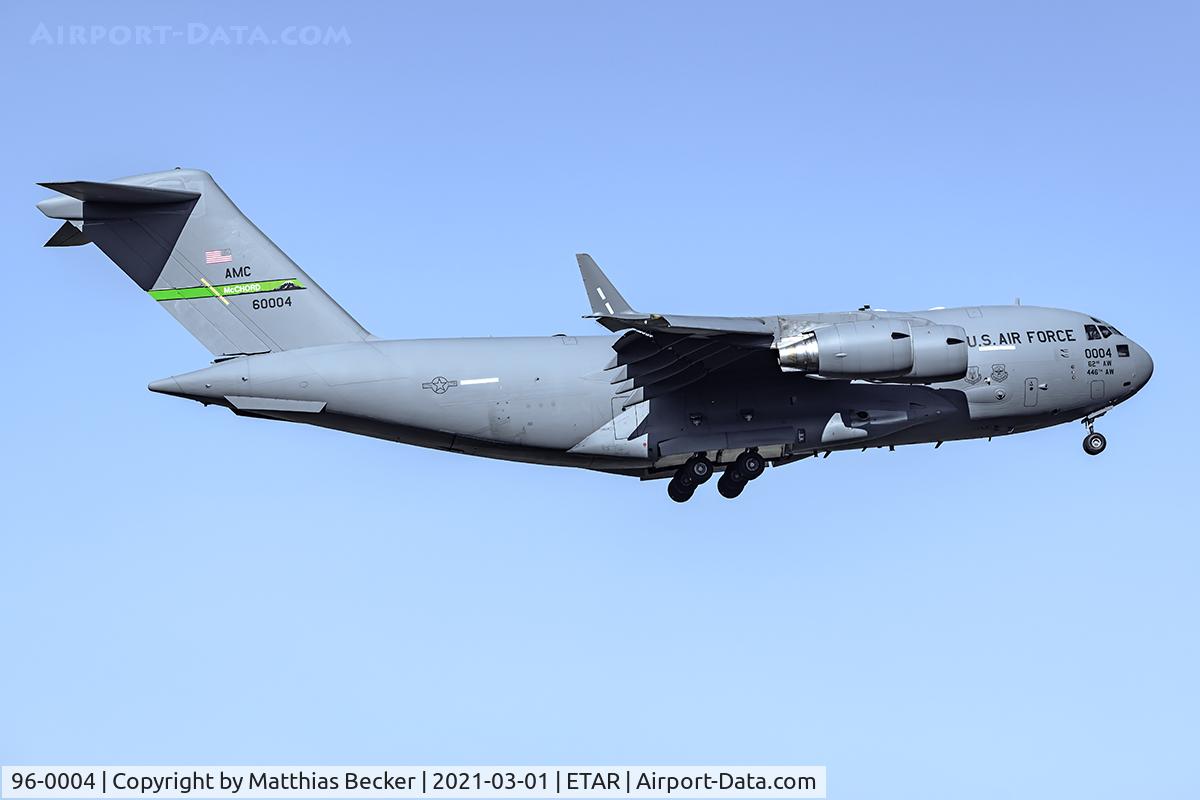 96-0004, 1996 McDonnell Douglas C-17A Globemaster III C/N P-36, 96-0004