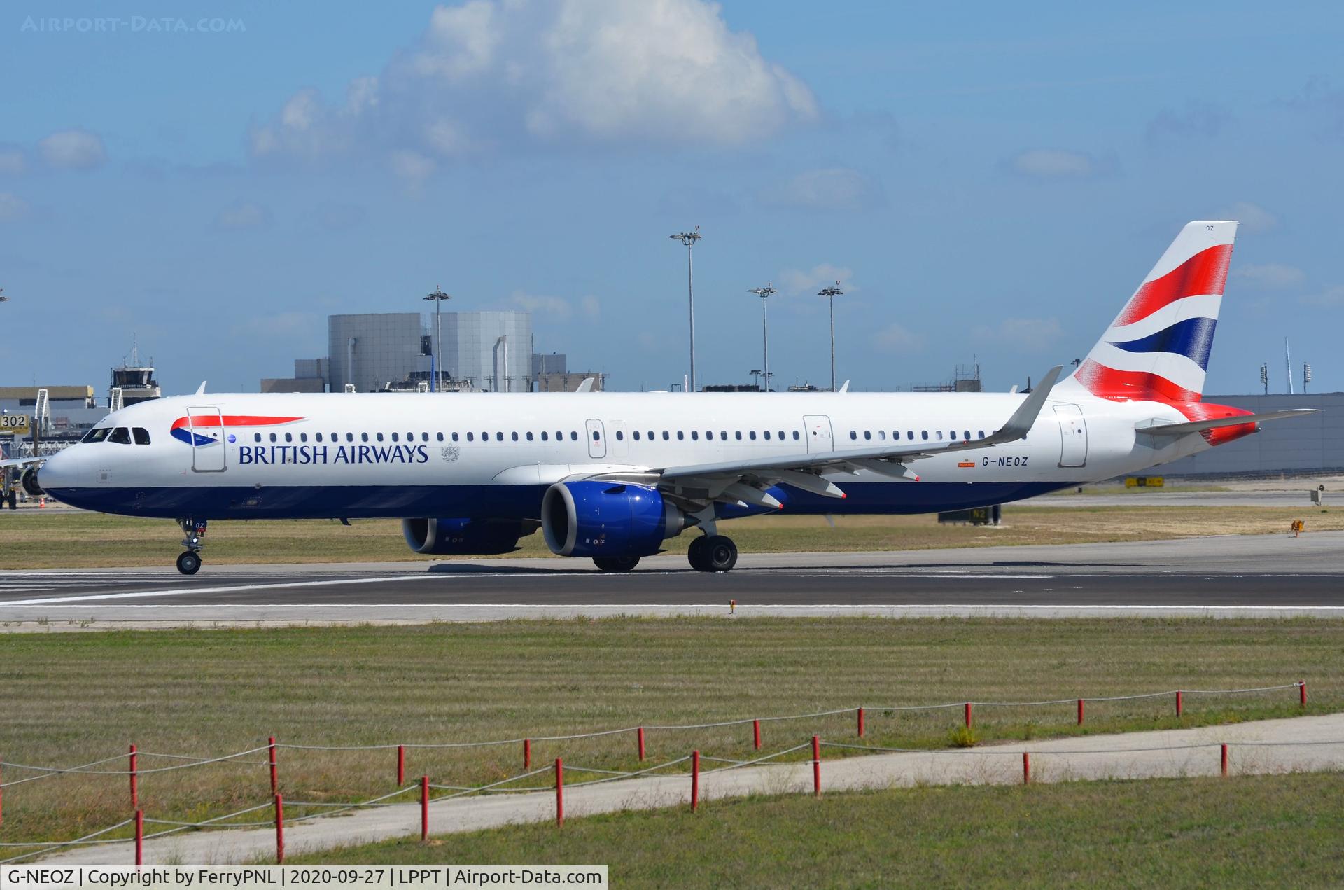 G-NEOZ, 2020 Airbus A321-251NX C/N 9123, BA A321N about to depart to LHR