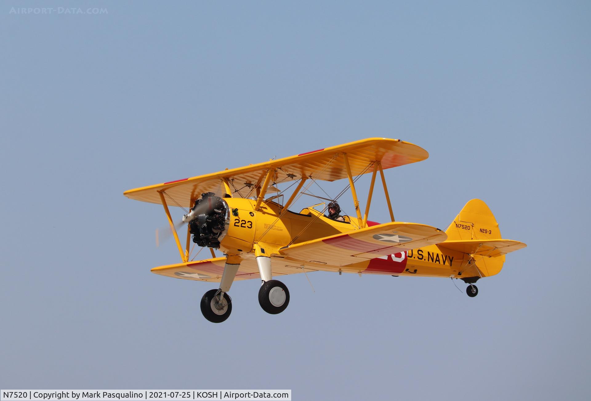 N7520, 1943 Boeing B75N1 C/N 75-7124, Stearman