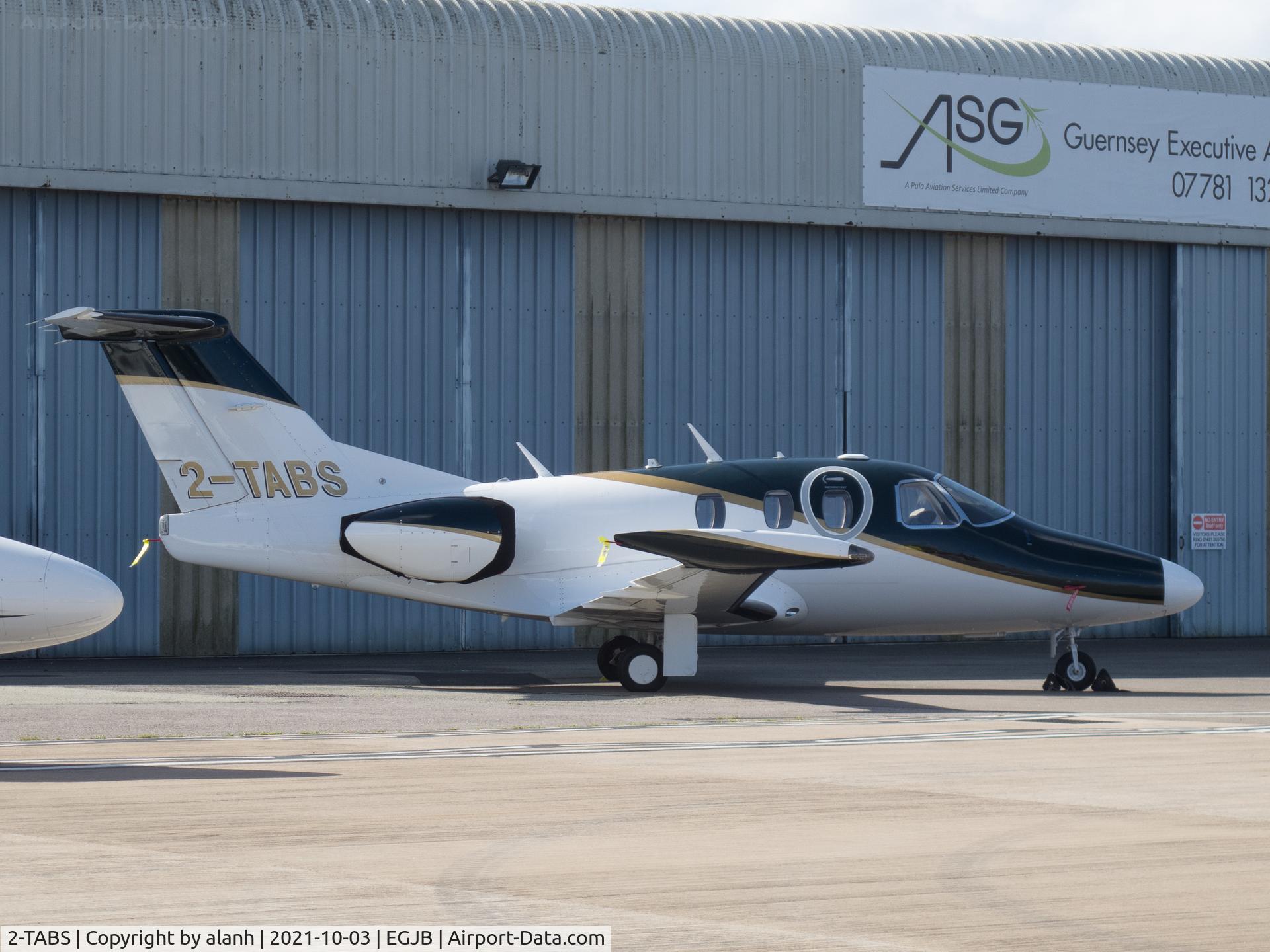 2-TABS, 2008 Eclipse Aviation Corp EA500 C/N 000229, Parked outside ASG Guernsey