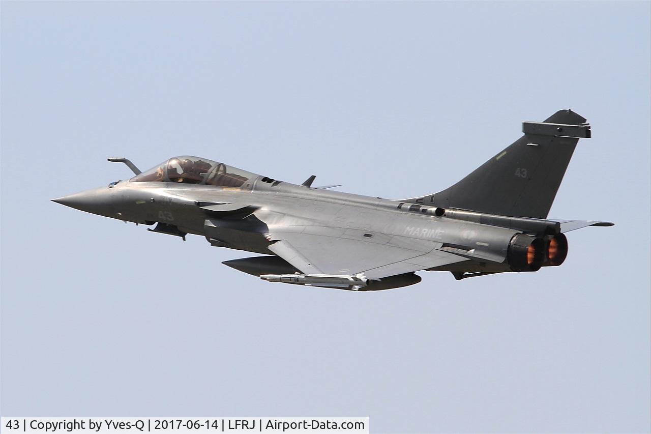 43, 2015 Dassault Rafale M C/N 43, Dassault Rafale M, Take off rwy 26 , Landivisiau Naval Air Base (LFRJ) Tiger Meet 2017