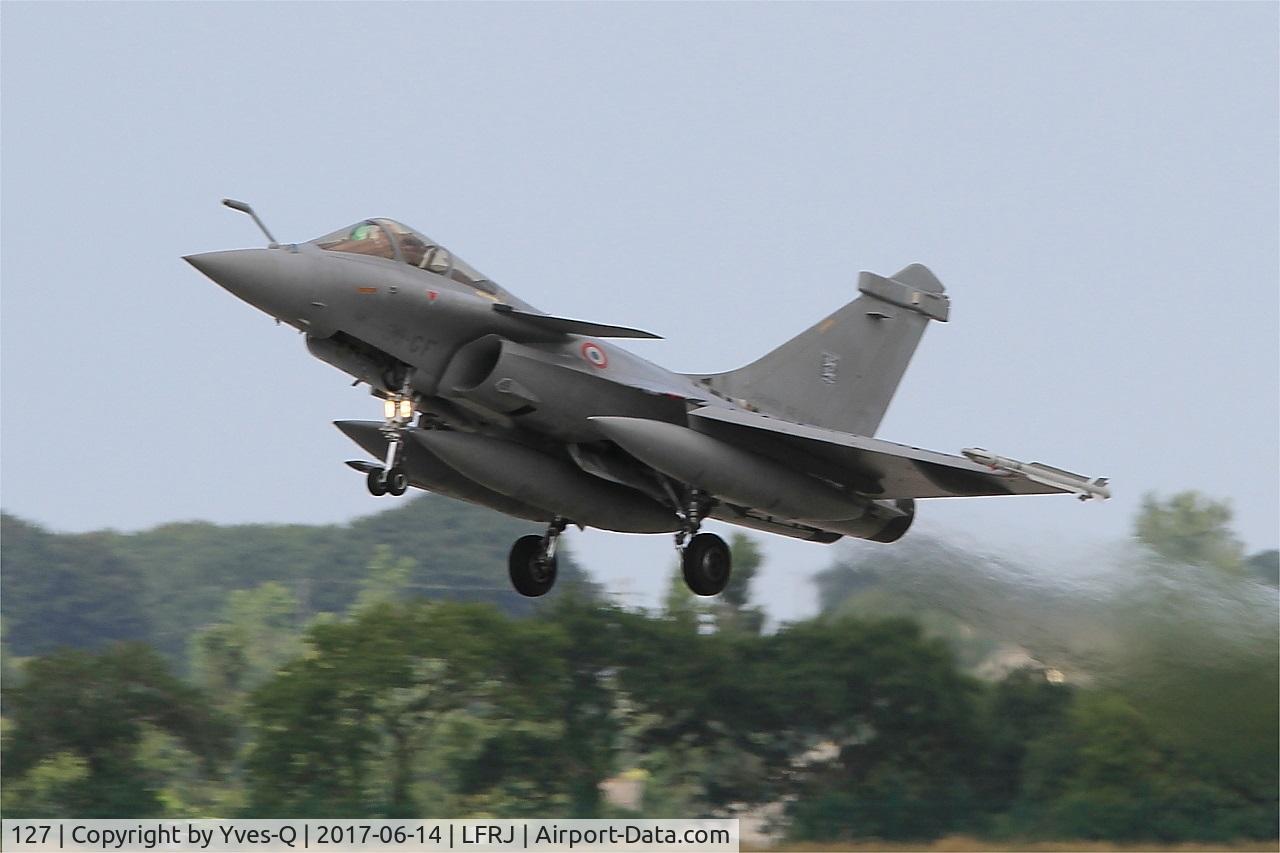 127, Dassault Rafale C C/N 127, Dassault Rafale C, Take off rwy 26, Landivisiau Naval Air Base (LFRJ) Tiger Meet 2017