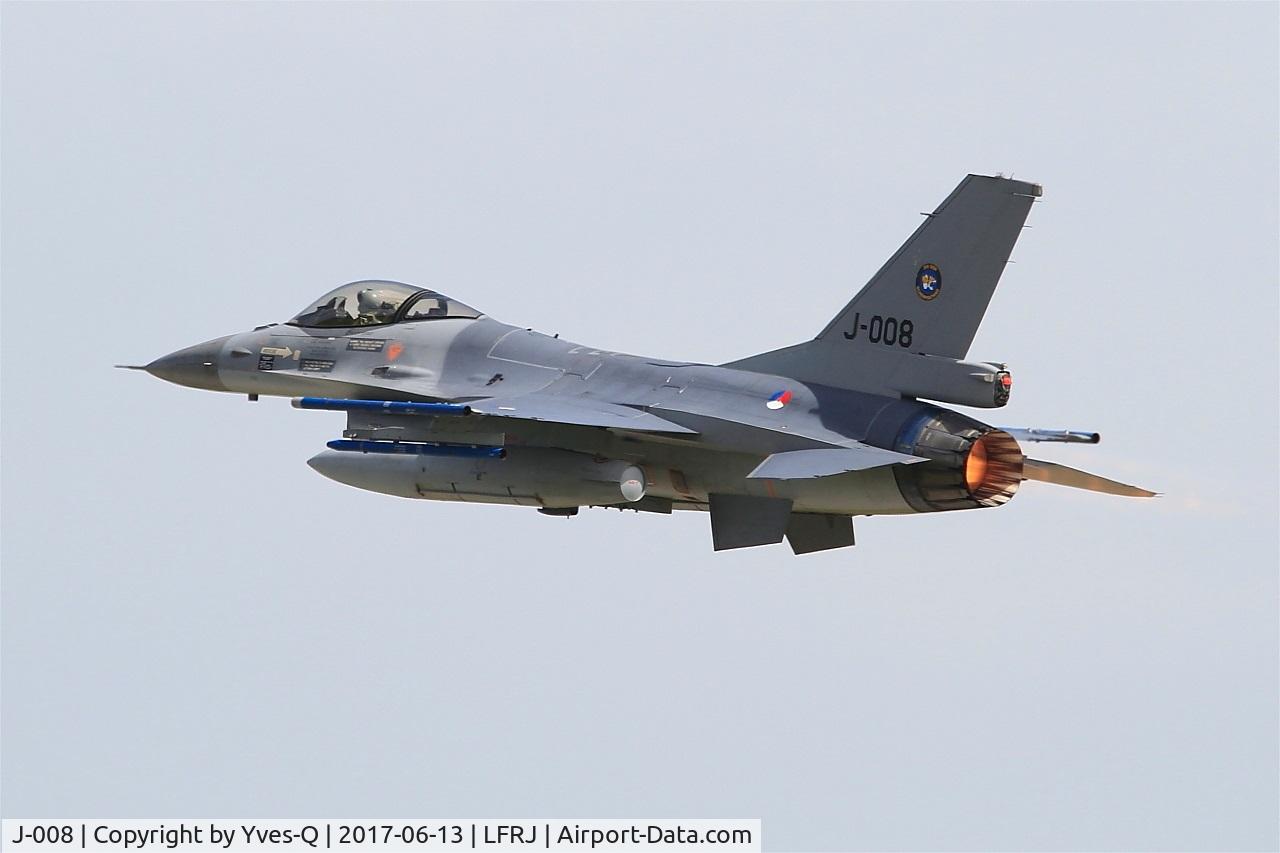J-008, General Dynamics F-16AM Fighting Falcon C/N 6D-164, General Dynamics F-16AM Fighting Falcon, Take off rwy 26, Landivisiau Naval Air Base (LFRJ) Tiger Meet 2017
