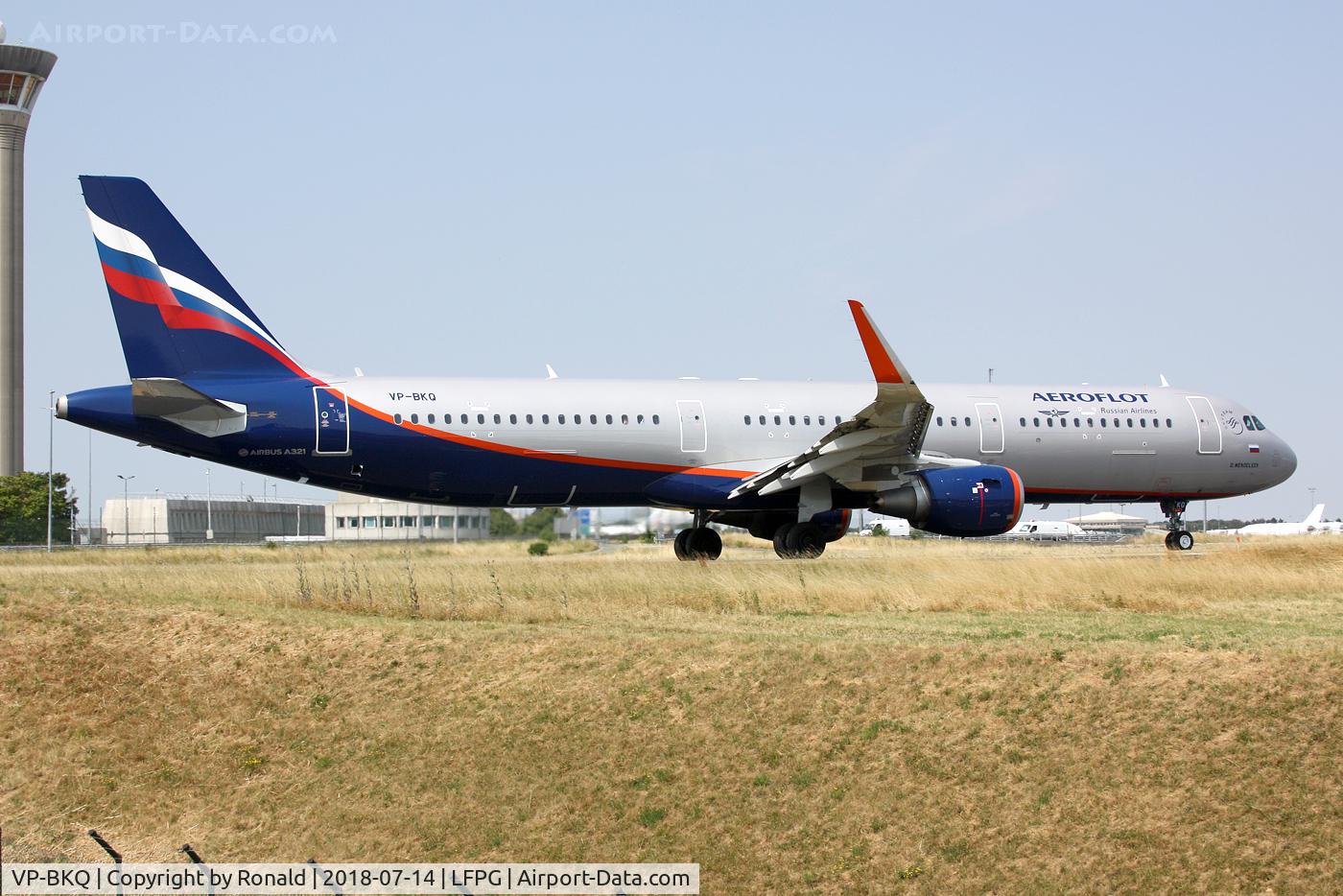 VP-BKQ, 2017 Airbus A321-200 C/N 7801, at cdg