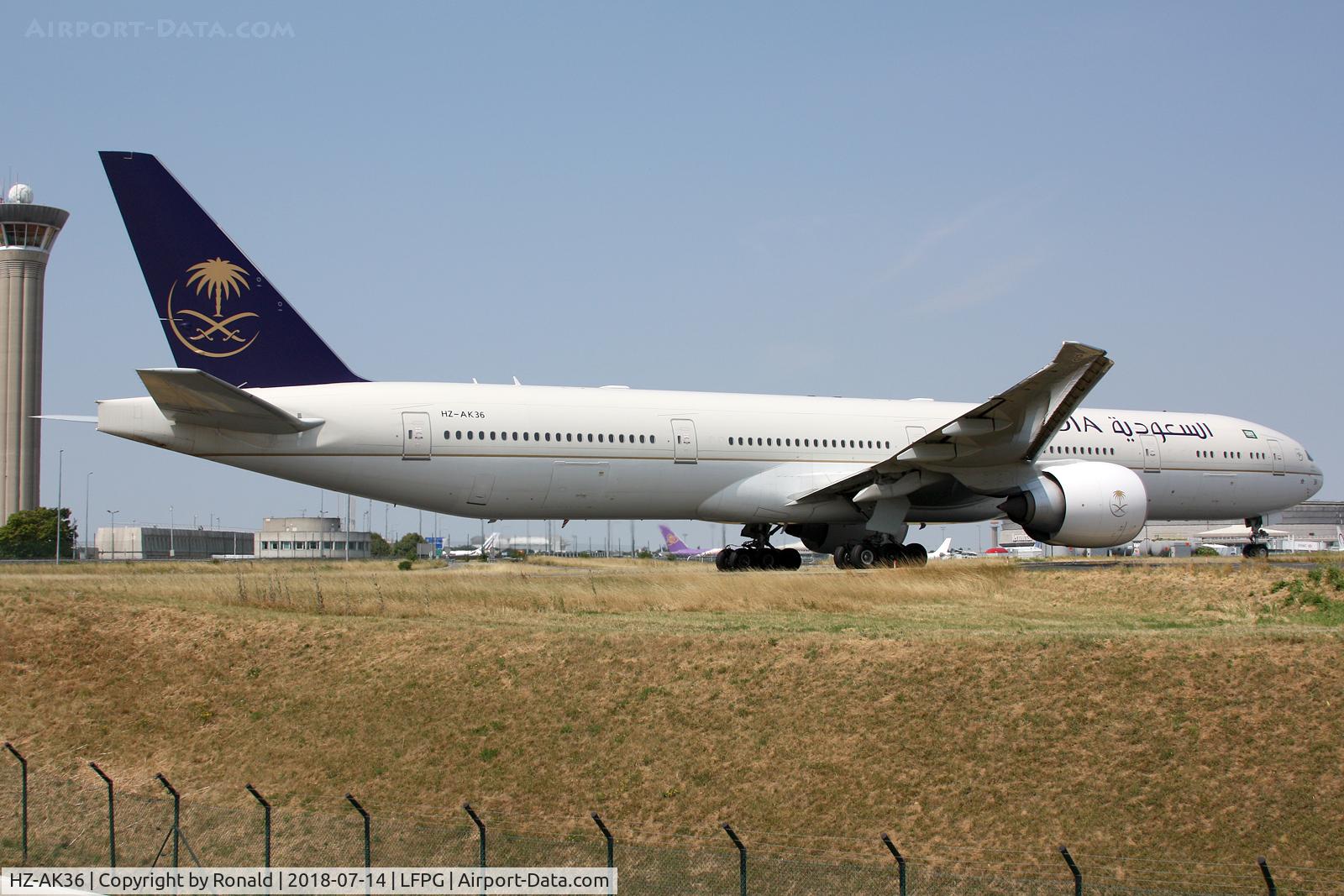 HZ-AK36, 2016 Boeing 777-3FG(ER) C/N 61599, at cdg