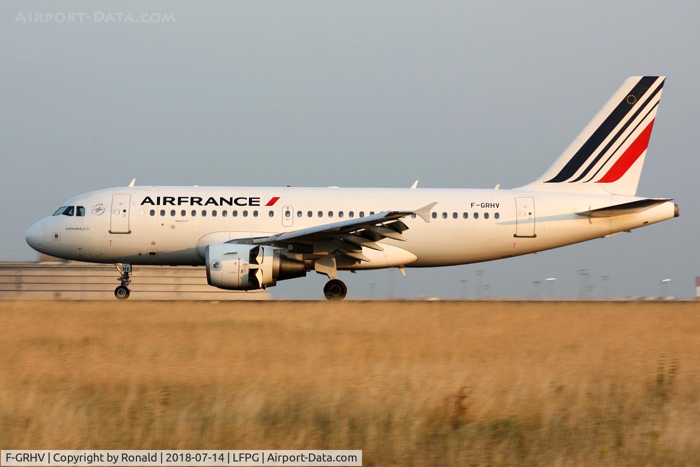 F-GRHV, 2001 Airbus A319-111 C/N 1505, at cdg