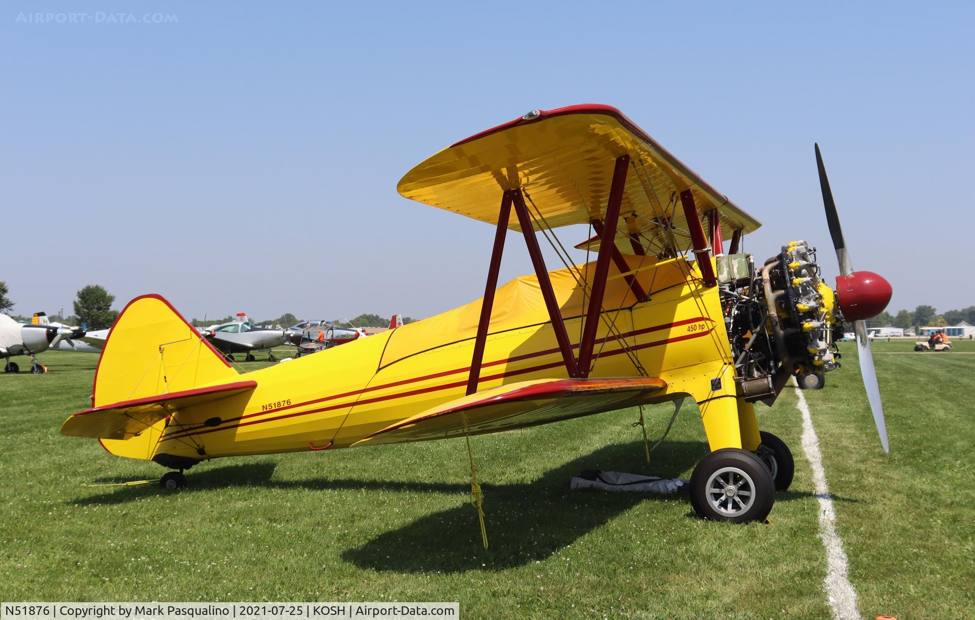 N51876, 1941 Boeing PT-17 Kaydet (A75N1) C/N 75-525, Stearman