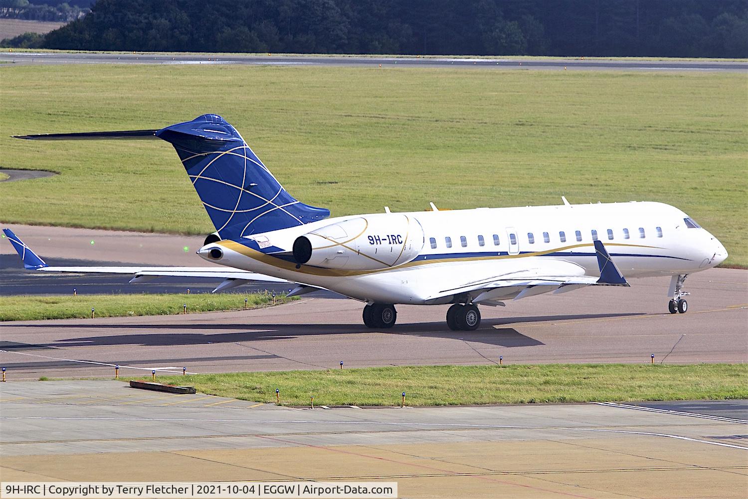 9H-IRC, 2018 Bombardier BD-700-1A10 C/N 9860, At Luton
