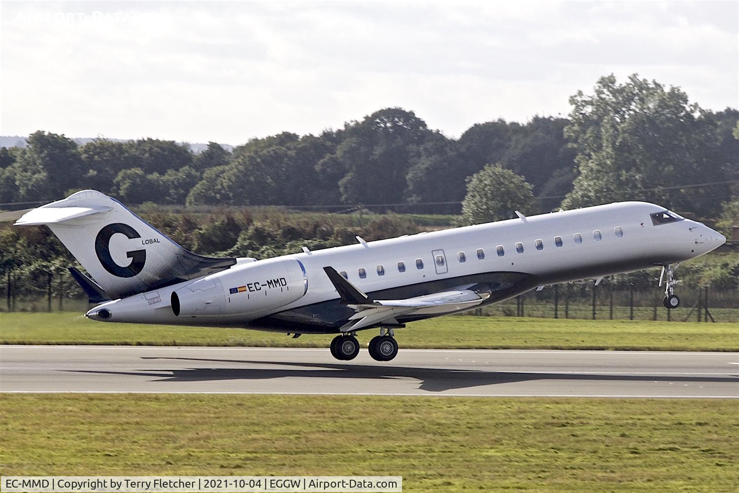 EC-MMD, 2010 Bombardier BD-700-1A10 Global Express XRS C/N 9428, At Luton