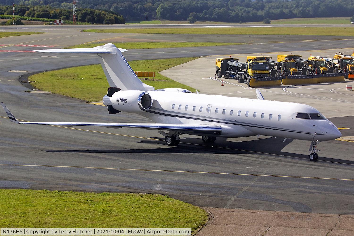 N176HS, 2013 Bombardier BD-700-1A10 Global 5000 C/N 9531, At Luton