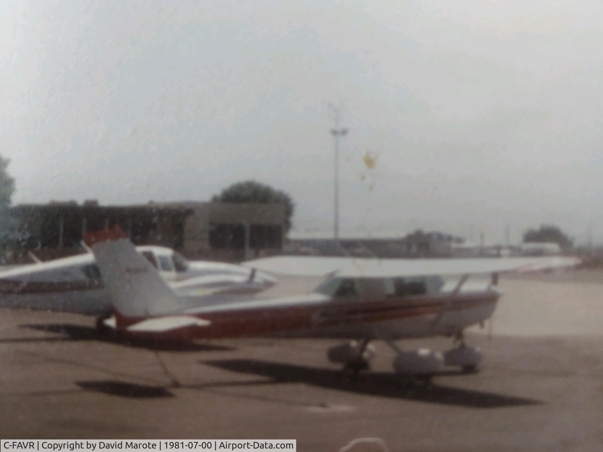 C-FAVR, 1979 Cessna 152 C/N 15283742, A grainy photo of N5100B taken July 1981 in Porterville, CA. I stopped there for a couple of hours waiting for the fog to clear in Lompoc.  This was a good airplane!