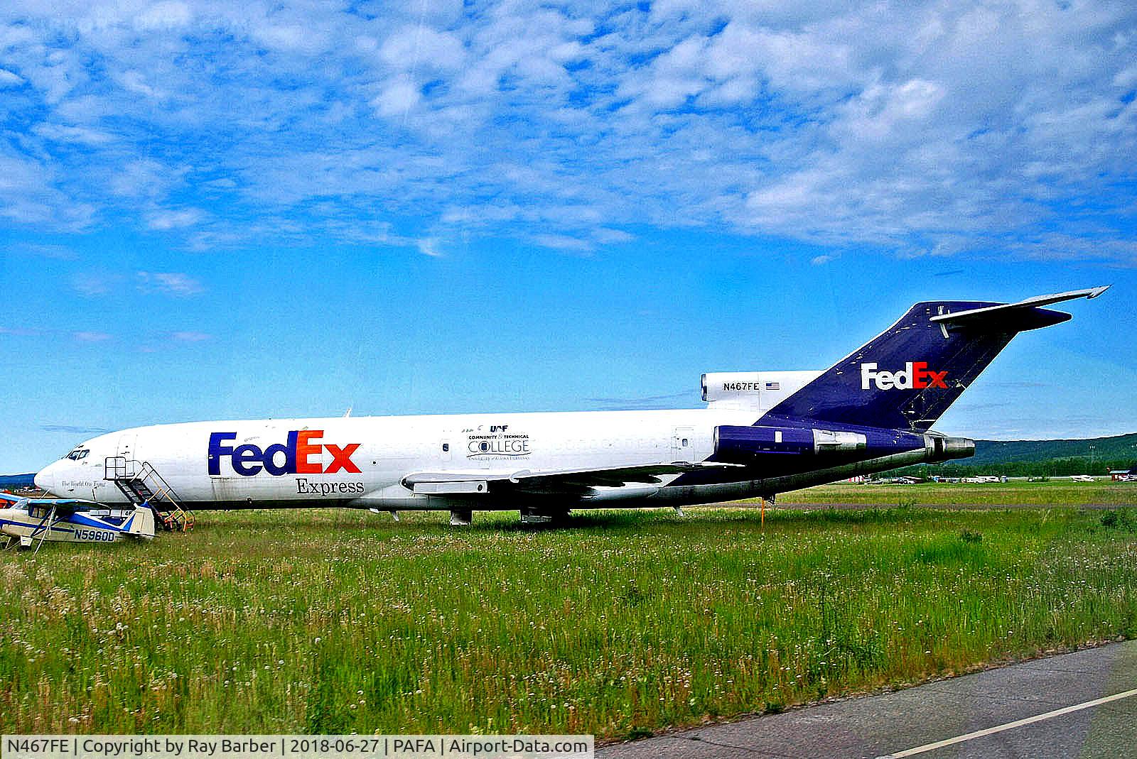 N467FE, 1977 Boeing 727-225 C/N 21449, N467FE   Boeing 727-225F [21449] (Ex Federal Express / University of Alaska) Fairbanks~G 27/06/2018